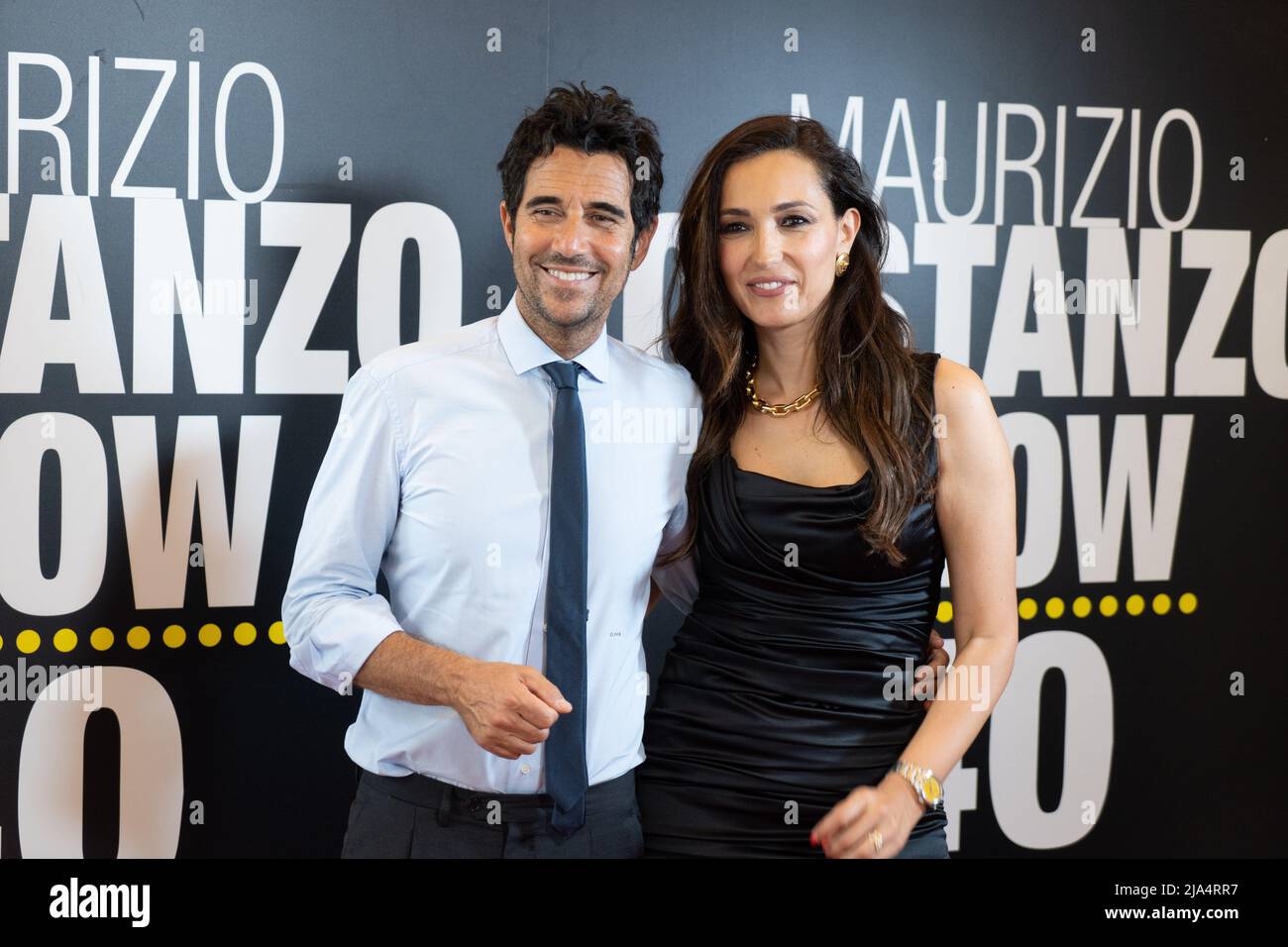 Rome, Italy, May 27, 2022 - Caterina Balivo and her husband Guido Maria Brera attends at 'Maurizio Costanzo Show' in Teatro Parioli in Rome. Credits: Luigi de Pompeis/Alamy Live News Stock Photo