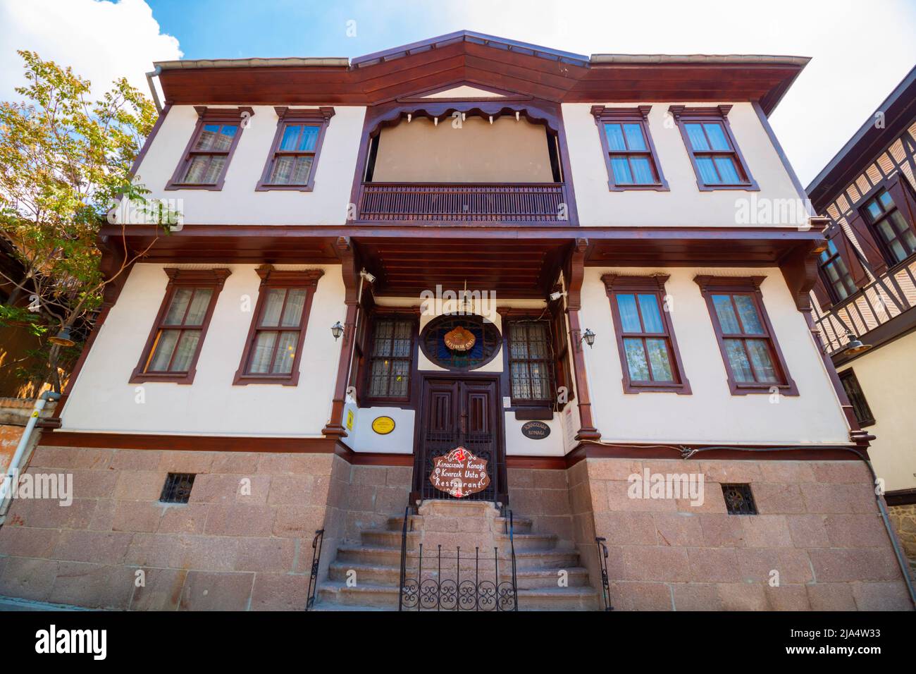Traditional Turkish Houses in Ankara Castle. Ankara Turkey - 5.16.2022 Stock Photo