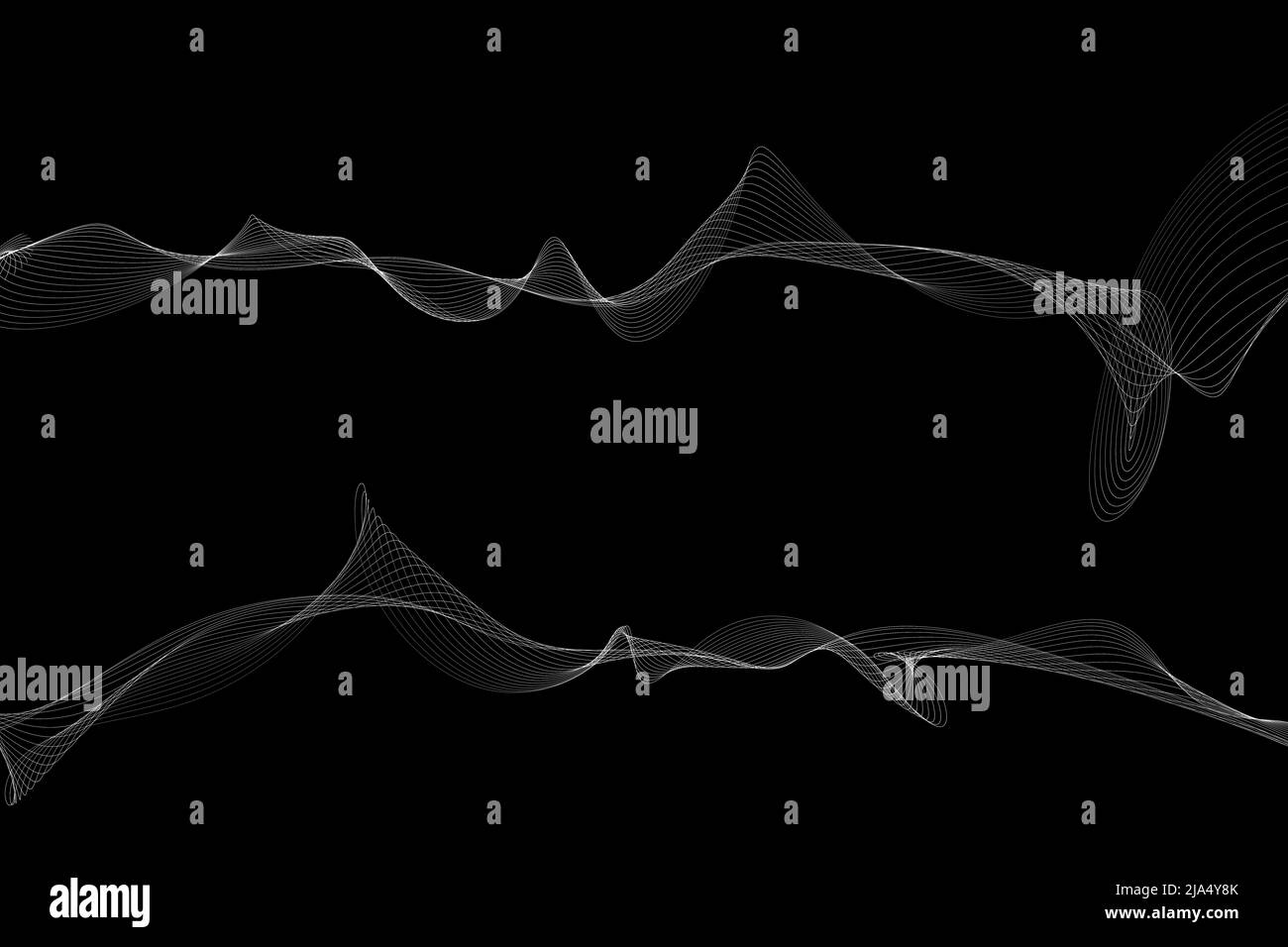 Abstract wave on black background. Digital illustration Stock Photo - Alamy