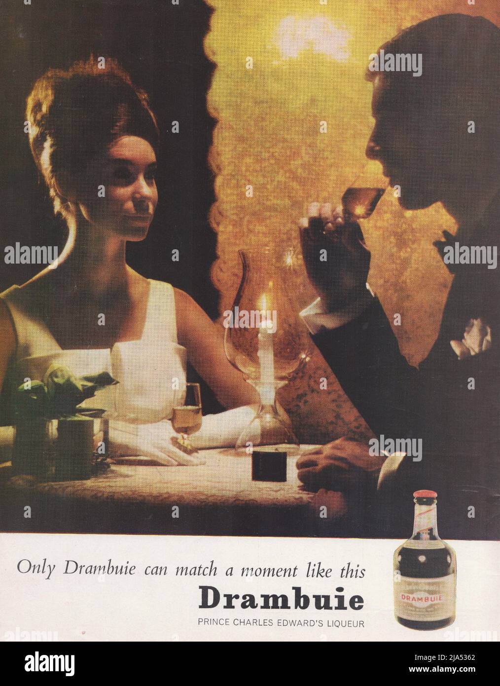 Drambuie Prince Charles Edward's Liqueur vintage magazine advertisement paper advert 1960s 1970s alcohol advert Stock Photo