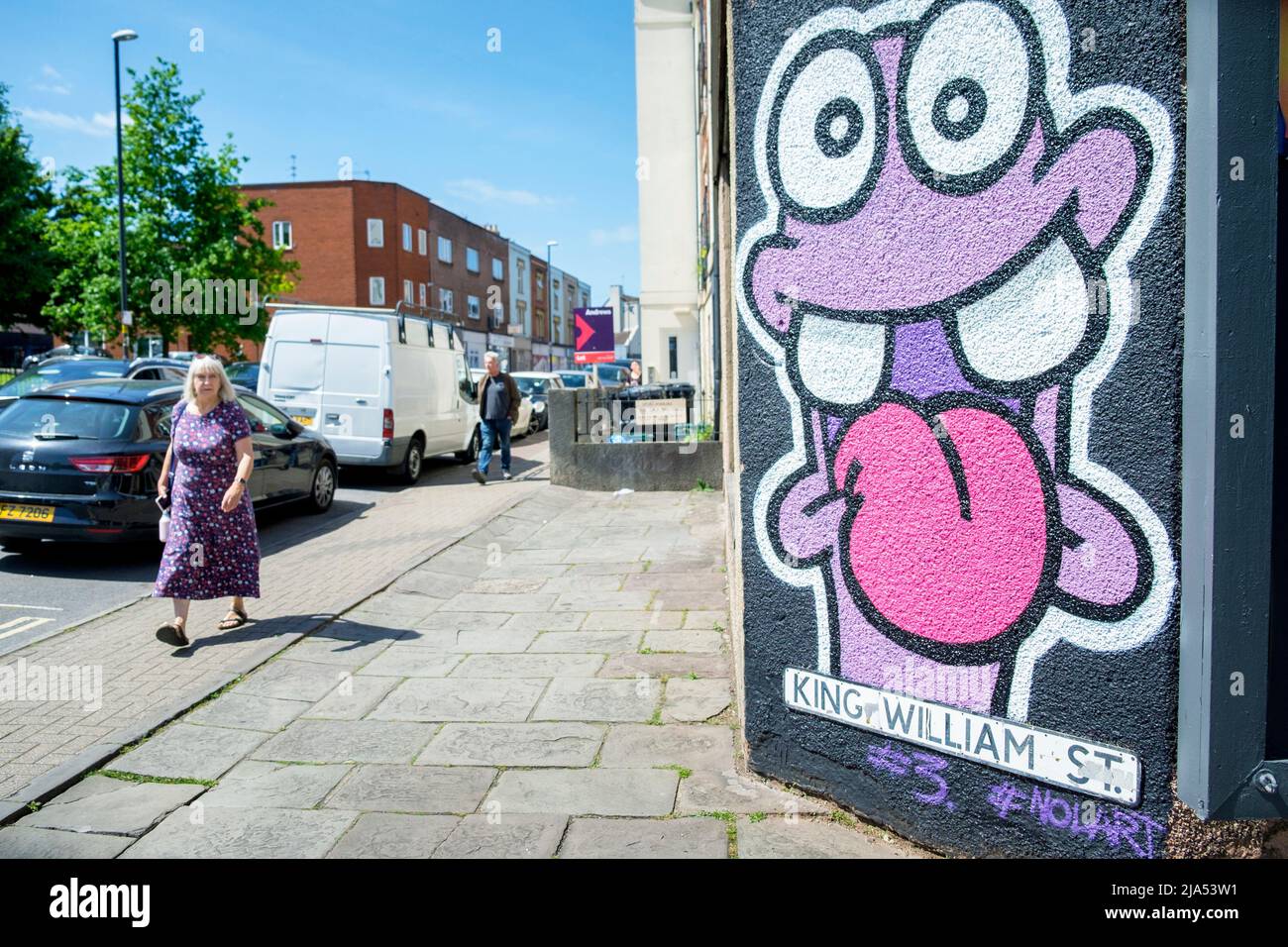 Bristol, UK. 27th May, 2022. Artwork created for the Upfest 2022 festival,Europe's largest Street Art & Graffiti festival is pictured on the streets Bedminster, Bristol. Credit: Lynchpics/Alamy Live News Stock Photo