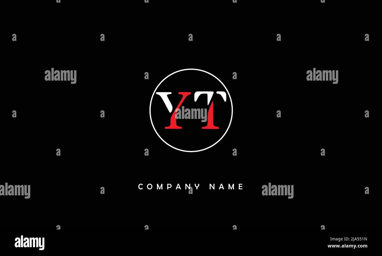 YT, TY Abstract Letters Logo Monogram Stock Vector