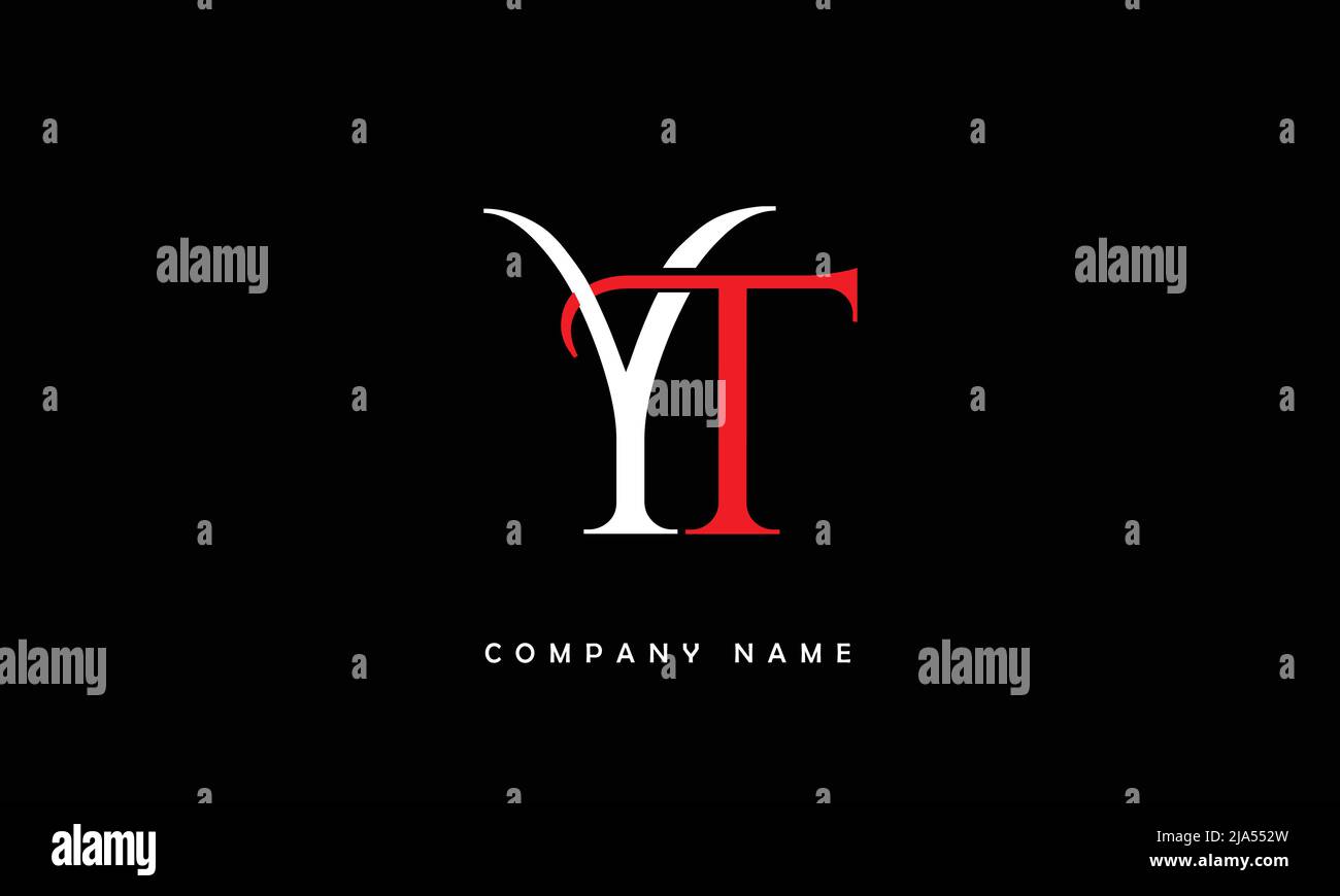 YT, TY Abstract Letters Logo Monogram Stock Vector