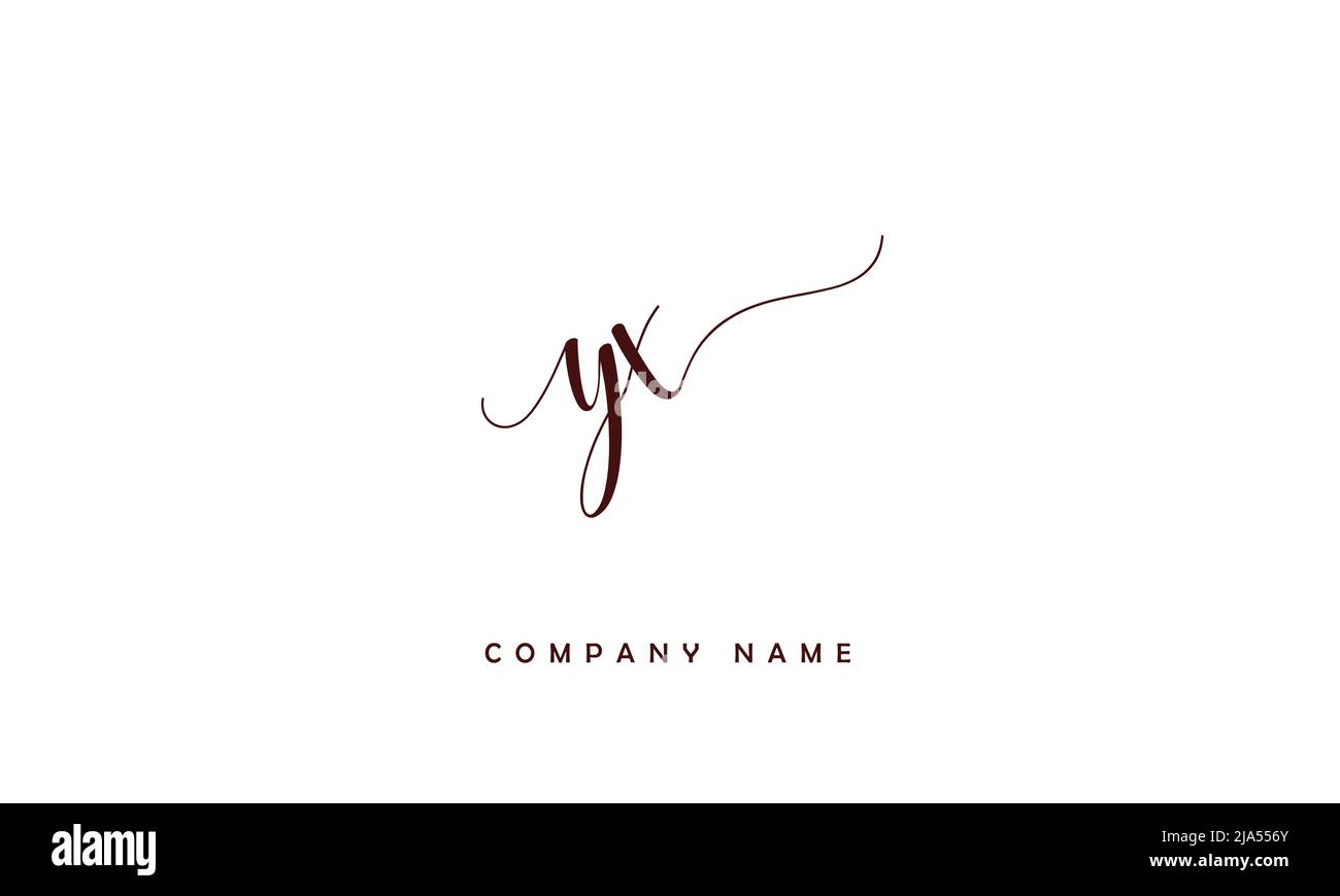 YX, XY Abstract Letters Logo Monogram Stock Vector