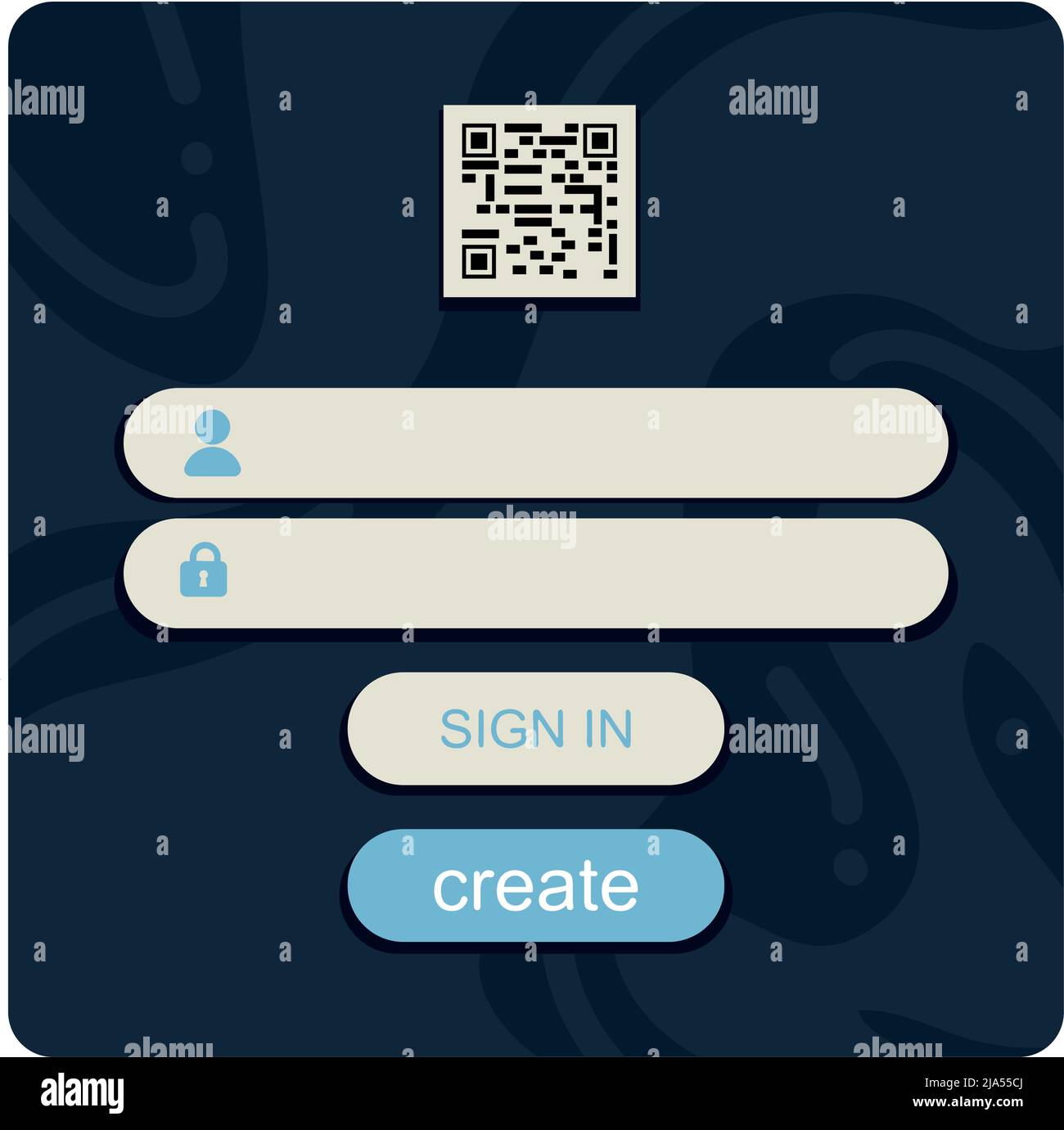 qr code login template Stock Vector Image & Art Alamy