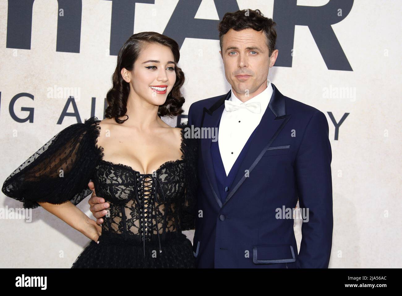 Cannes, France. 26th May 2022. Caylee Cowan, Casey Affleck attend amfAR