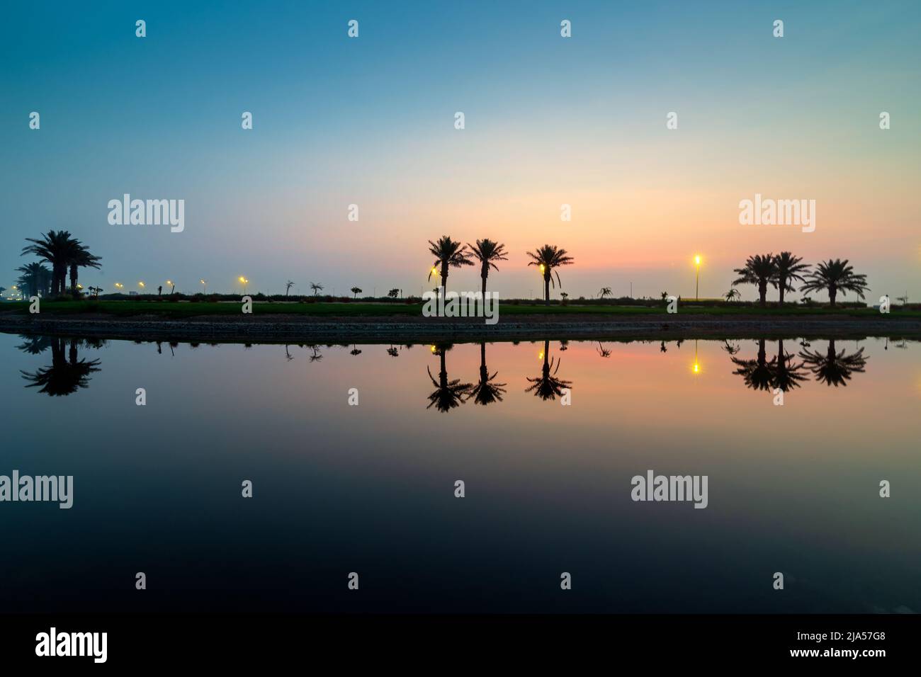 Beautiful Sunrise at Dammam Saudi Arabia, Stock Photo