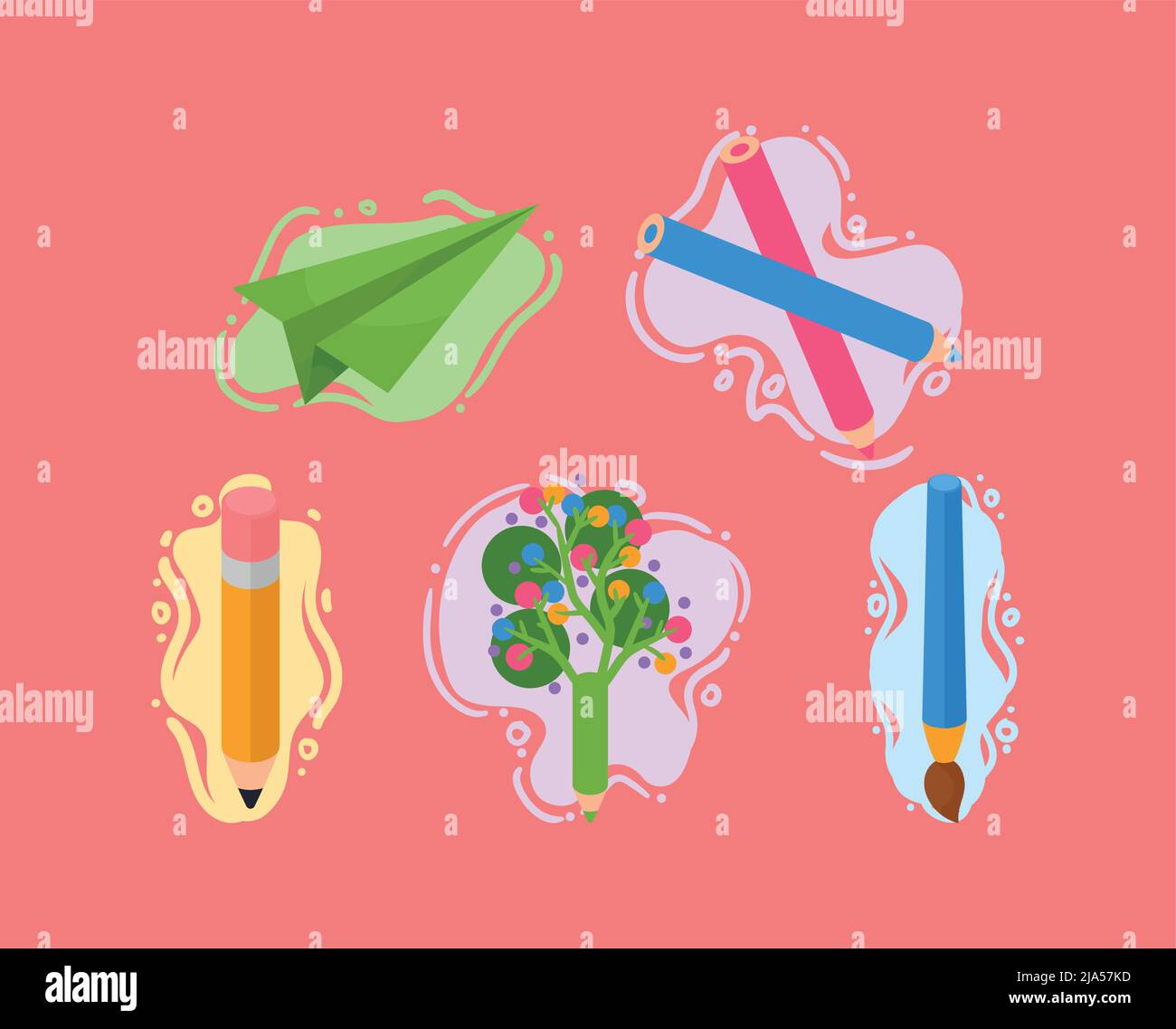 five creative art icons Stock Vector Image & Art - Alamy