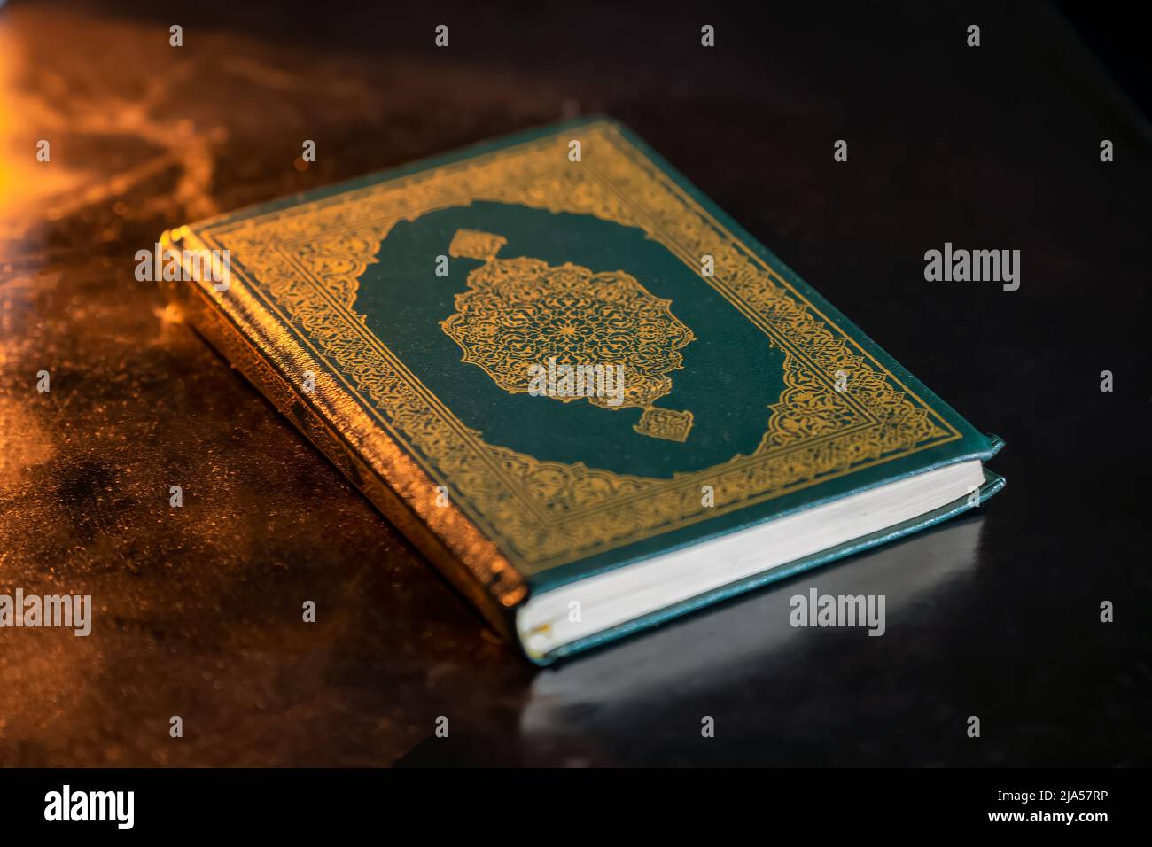 Islamic concept- The Holy Al Quran  (holy book of Muslim). Stock Photo