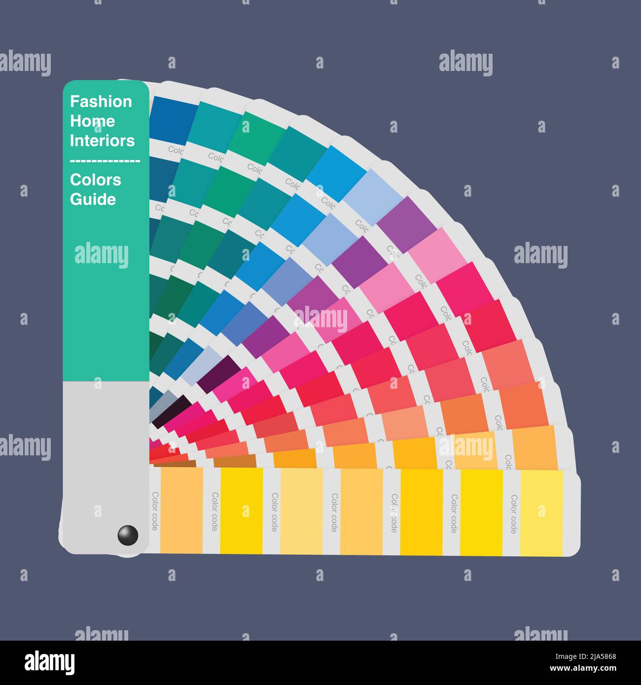 Mint color guide book cards samples. Color theme palettes or color