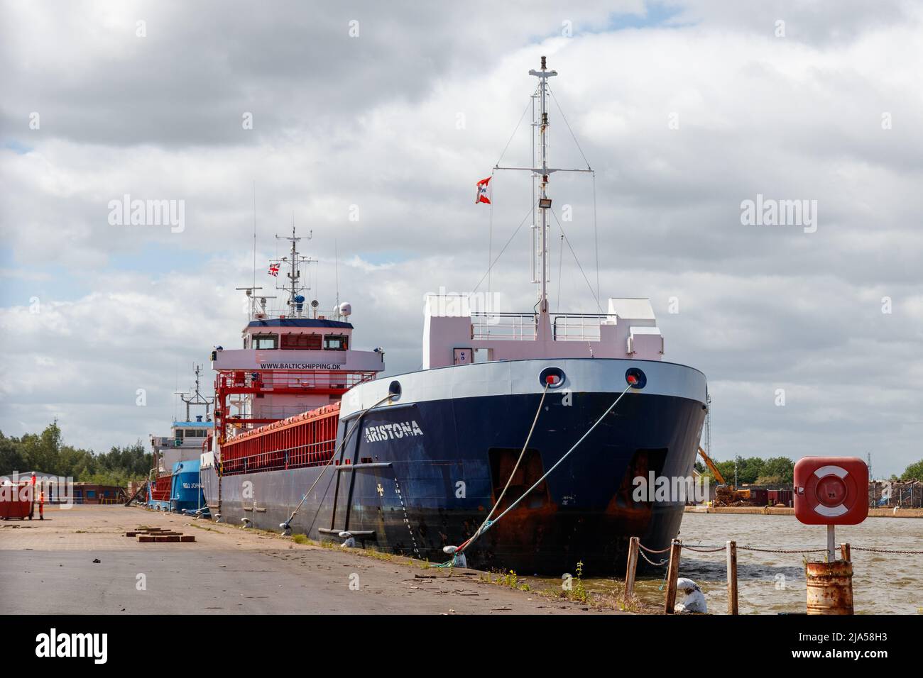 Cargo ships at Goole Docks Stock Photo