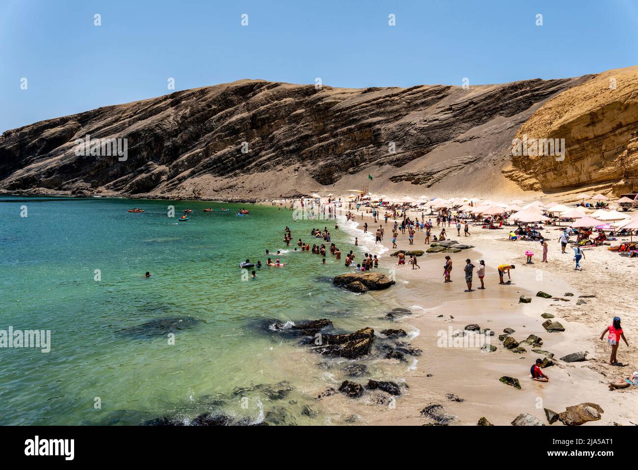 La Mina Beach, Paracas National Reserve, Ica Province, Peru. Stock Photo