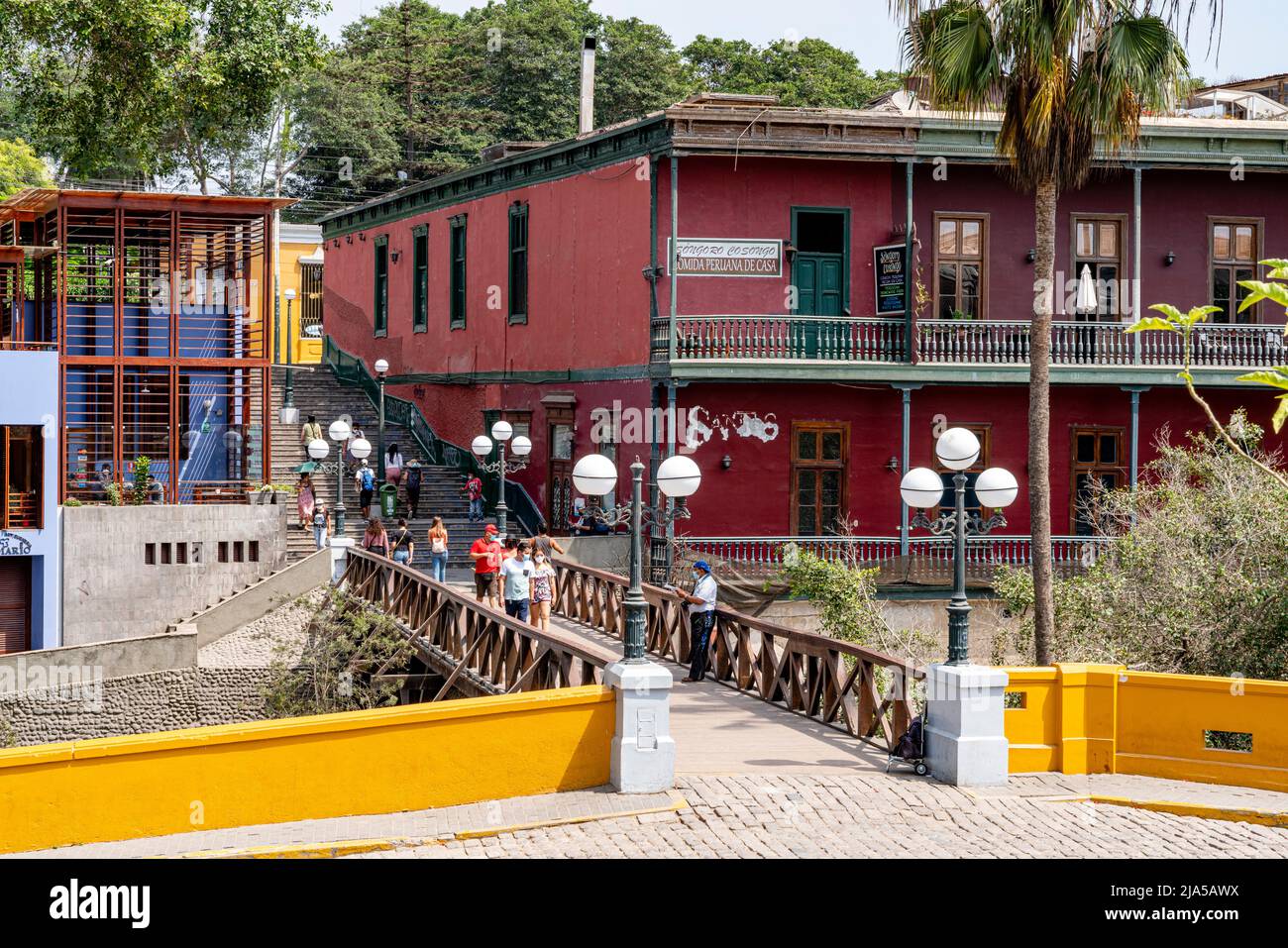 The Bridge Of Sighs, Barranco District, Lima, Peru. Stock Photo