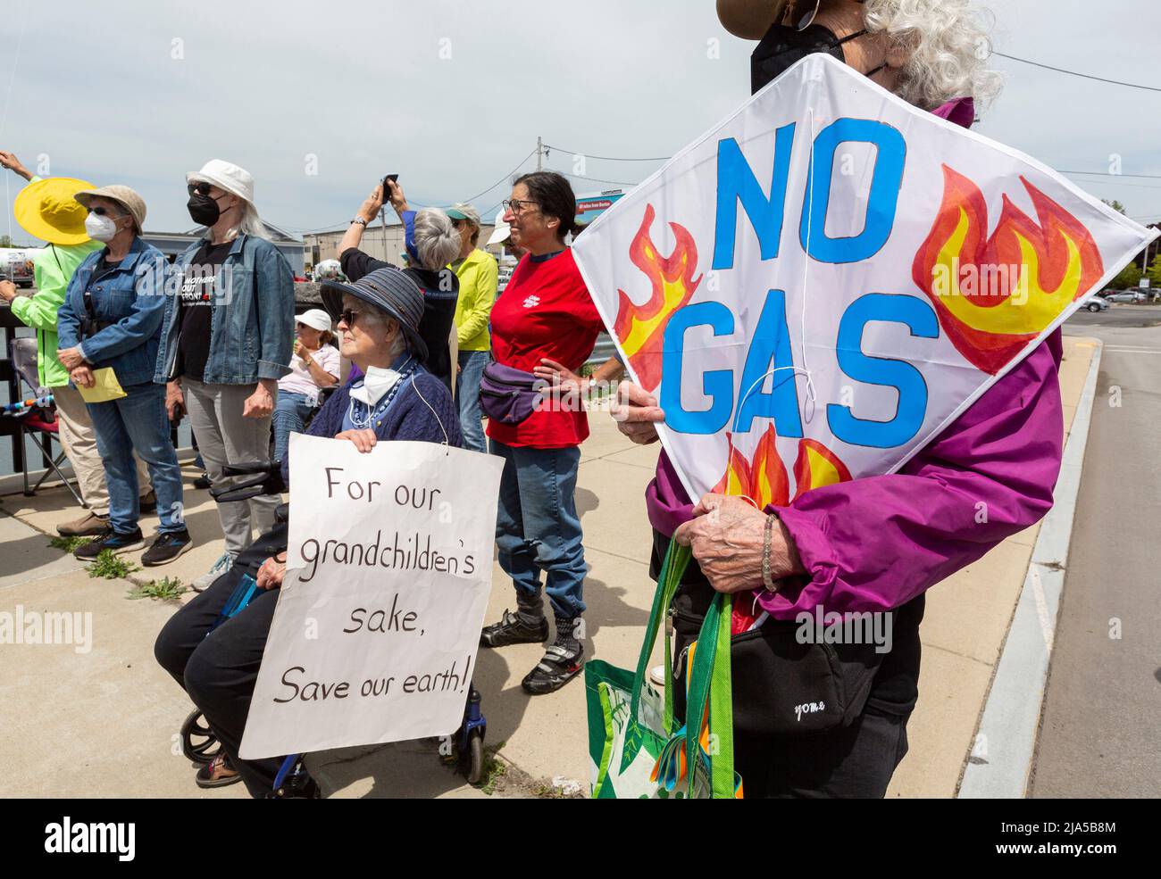 May 26, 2022. Danvers, MA. Residents and advocates from Breathe Clean