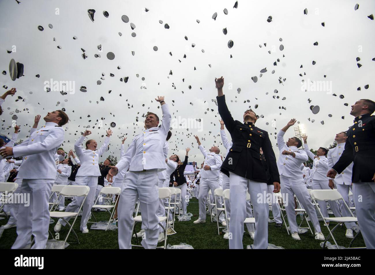 Washington, United States. 27th May, 2022. Naval Academy graduates