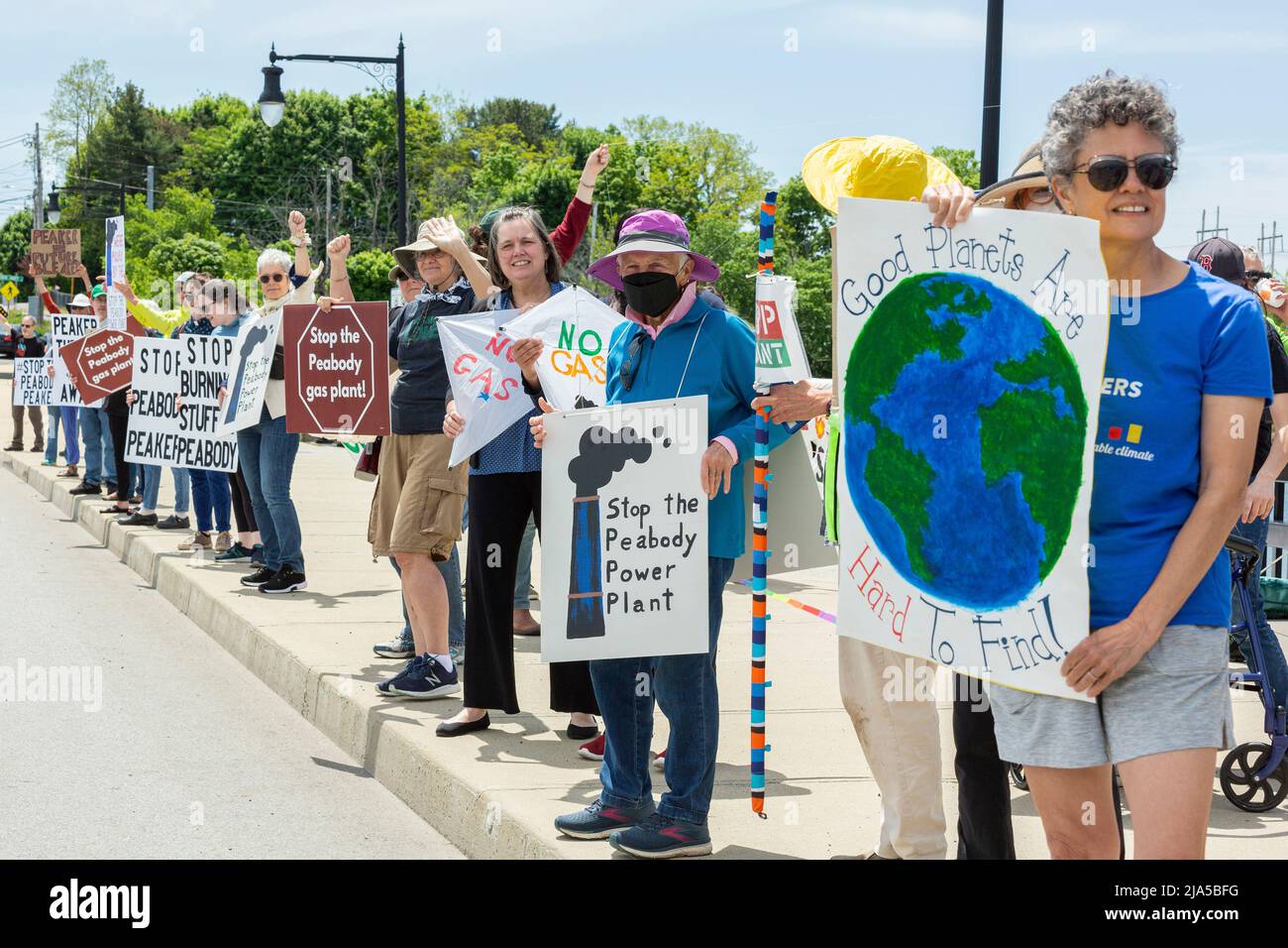 May 26, 2022. Danvers, MA. Residents and advocates from Breathe Clean