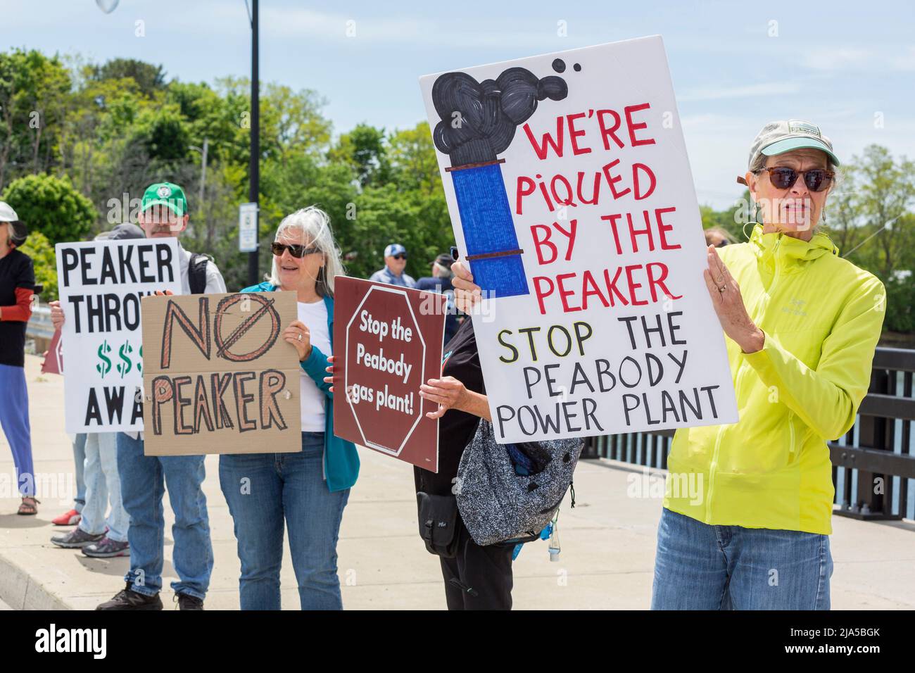 May 26, 2022. Danvers, MA. Residents and advocates from Breathe Clean