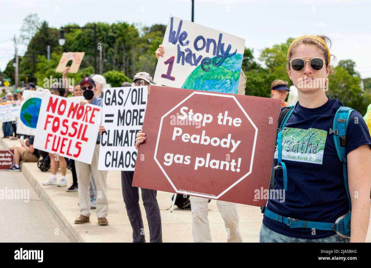May 26, 2022. Danvers, MA. Residents and advocates from Breathe Clean