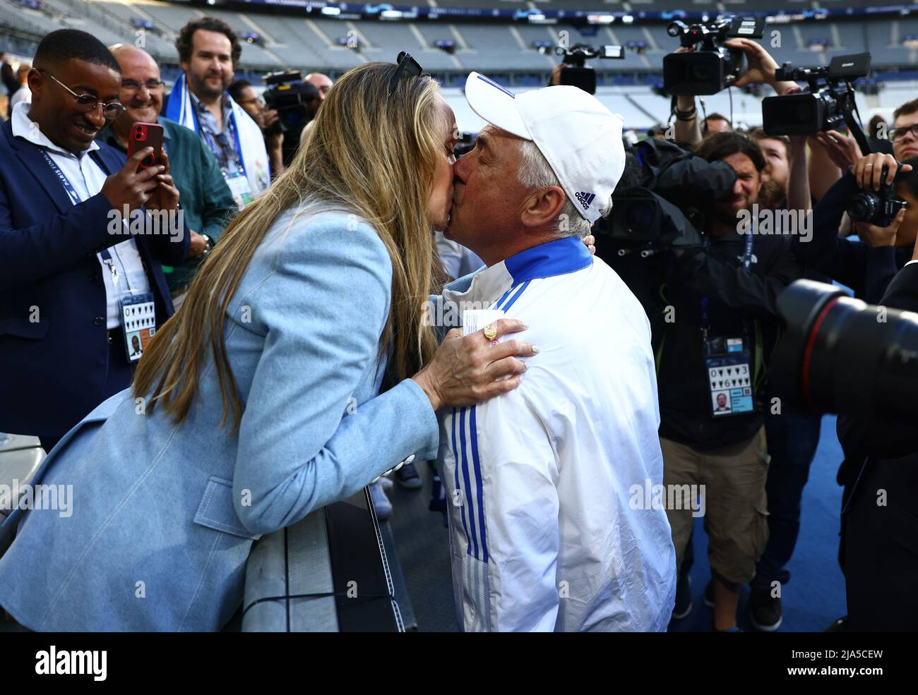 Paris, France, 27th May 2022. Carlo Ancelotti manager of Real Madrid