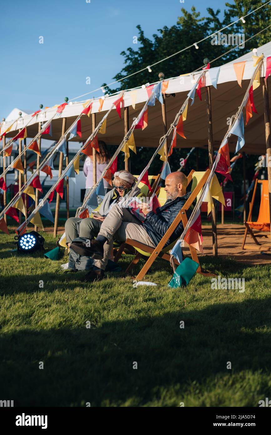 HayonWye, Wales, UK. 27th May, 2022. General Atmosphere of Hay