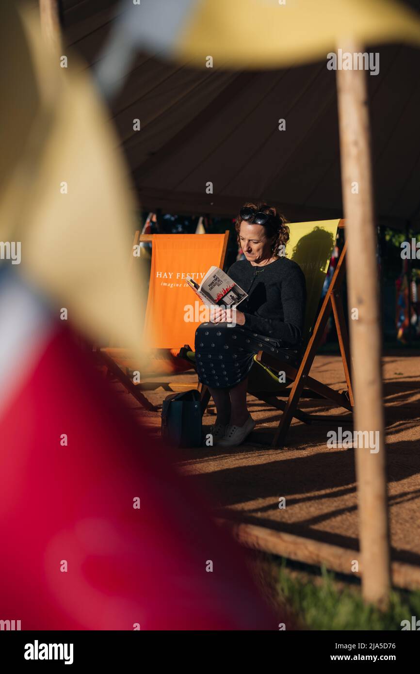 HayonWye, Wales, UK. 27th May, 2022. General Atmosphere of Hay