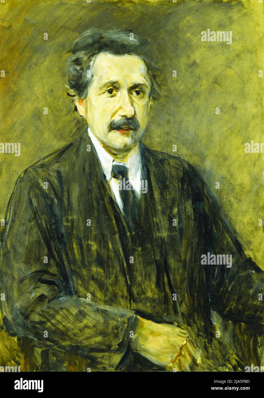 Title: Portrait of Albert Einstein Creator: Max Liebermann Date: 1922 Dimensions: 99,7 x 74,9 cm Medium: oil board Location: The Royal Society, Londres Stock Photo