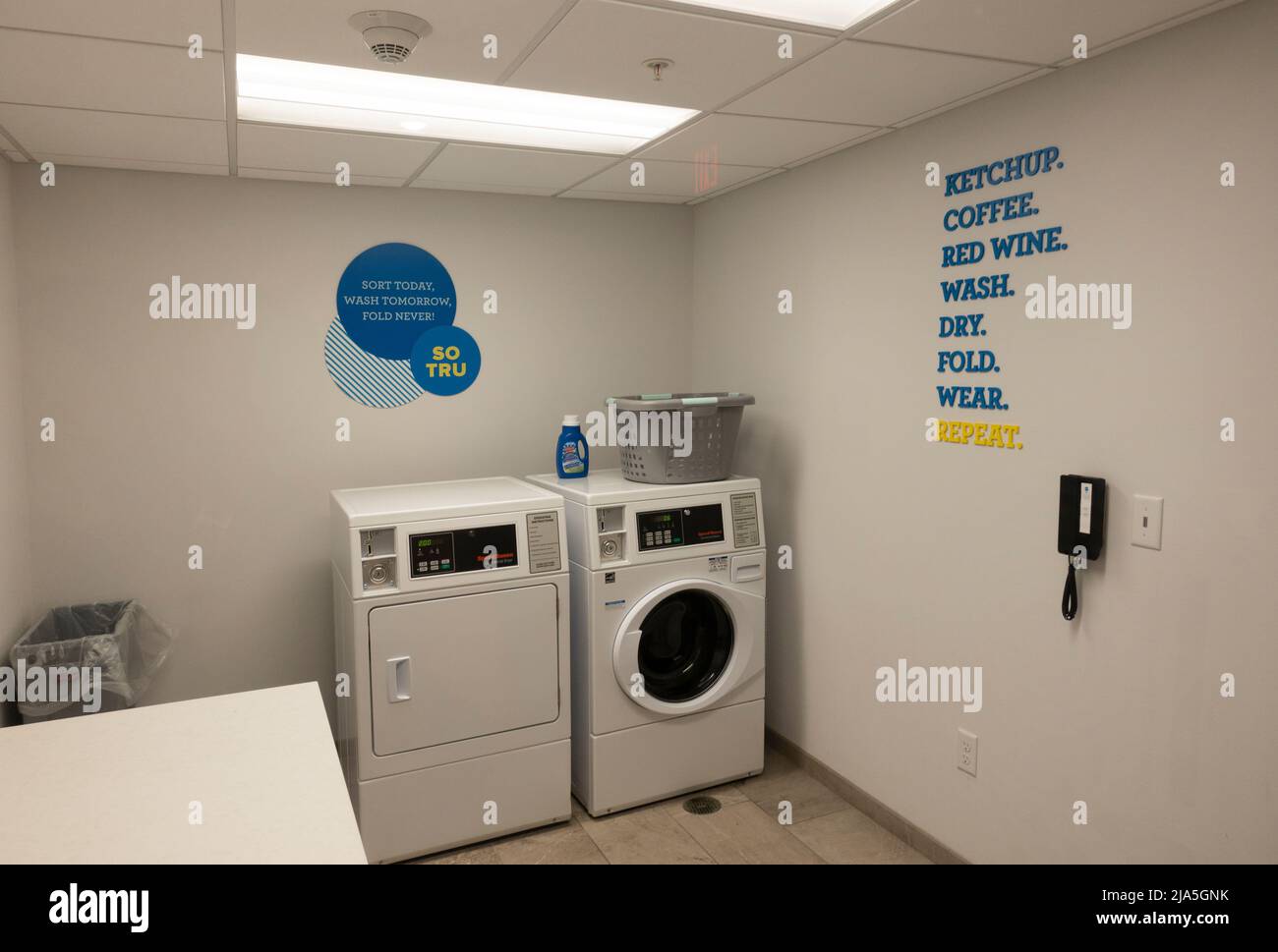 Laundry room washer dryer communal hires stock photography and images