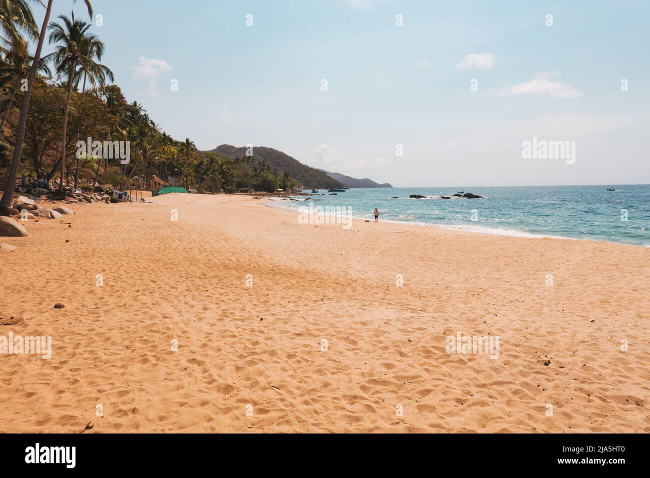 a deserted Playa Caballo, along the coast from Puerto Vallarta in Jalisco, Mexico Stock Photo