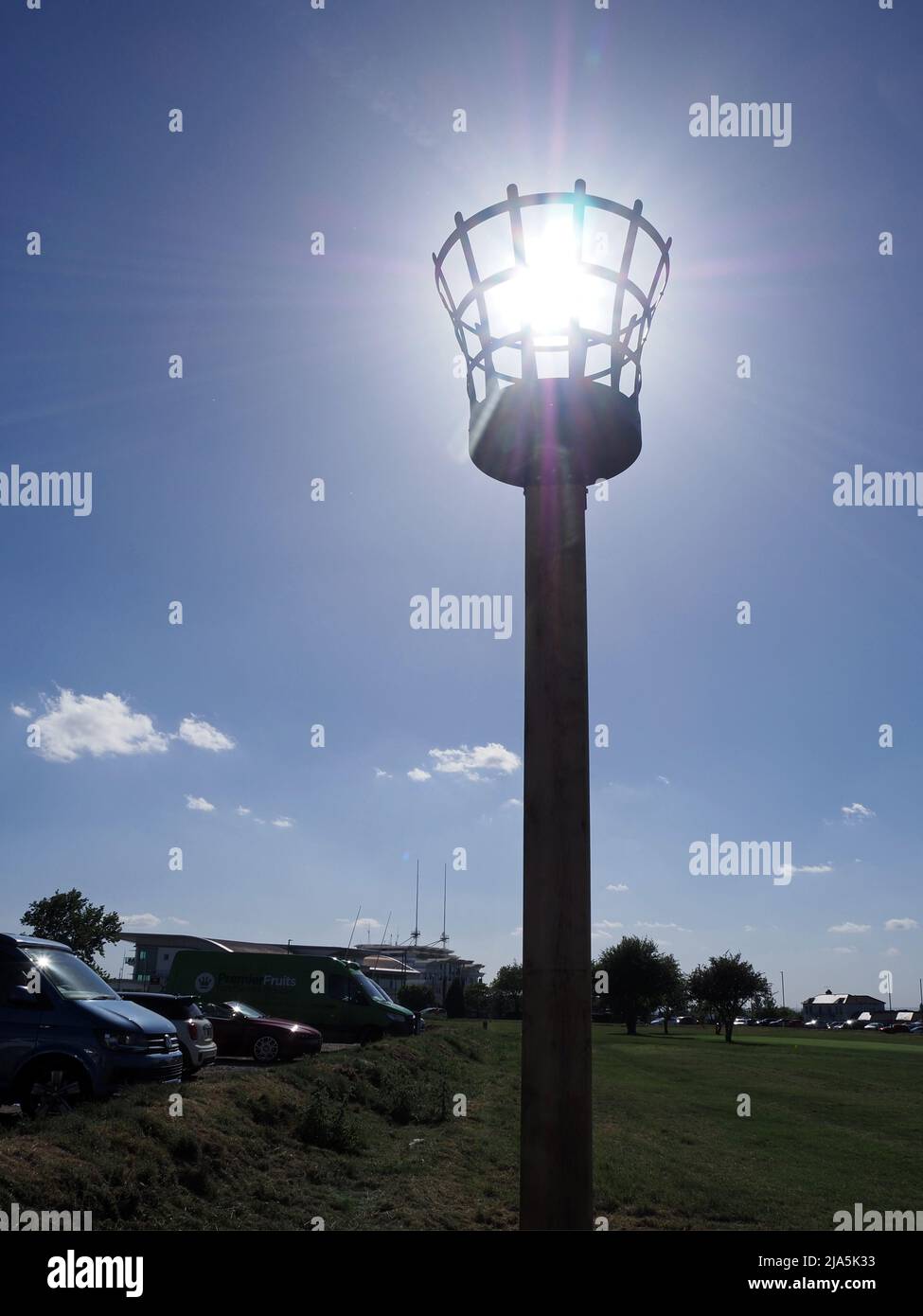 Beacon on Epsom Downs erected especially for the Queens Diamond Jubilee celebrations 2022 Stock Photo