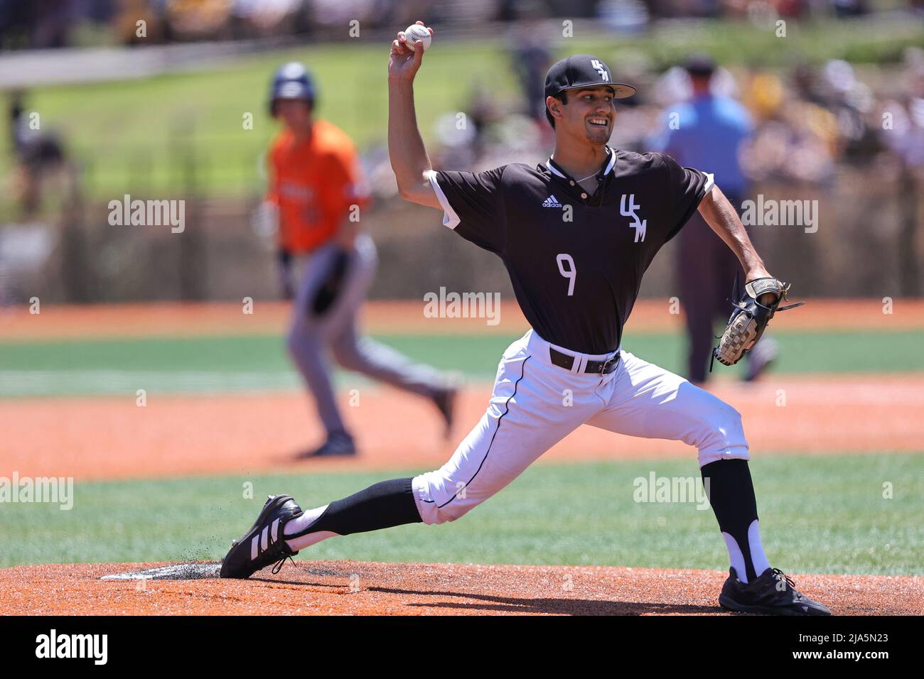 May 27, 2022 Southern Miss. pitcher Isaiah Rhodes (9) pitches during a