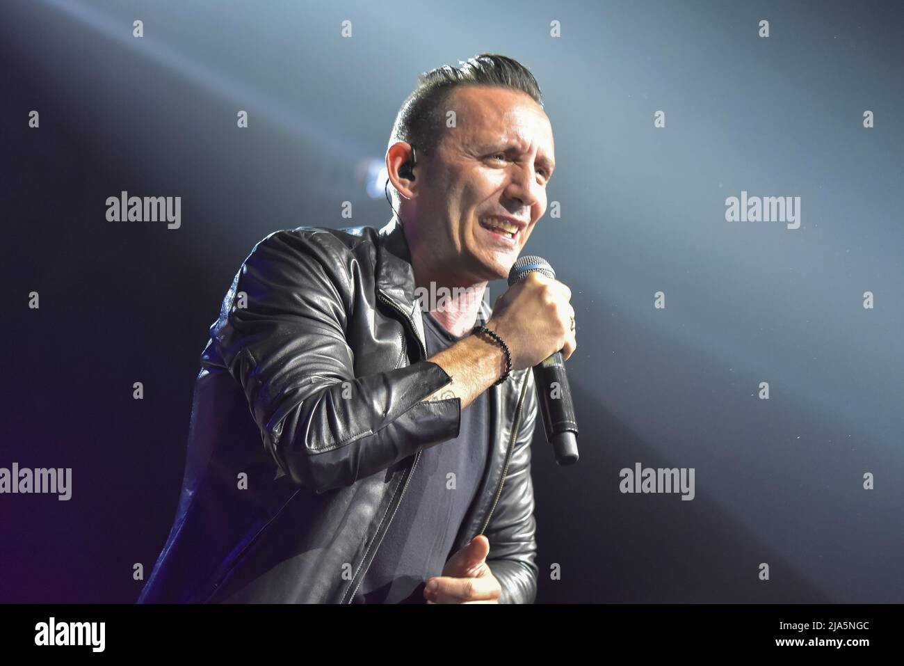 Francesco Silvestre of the Moda band during the live concert â€œBuona ...