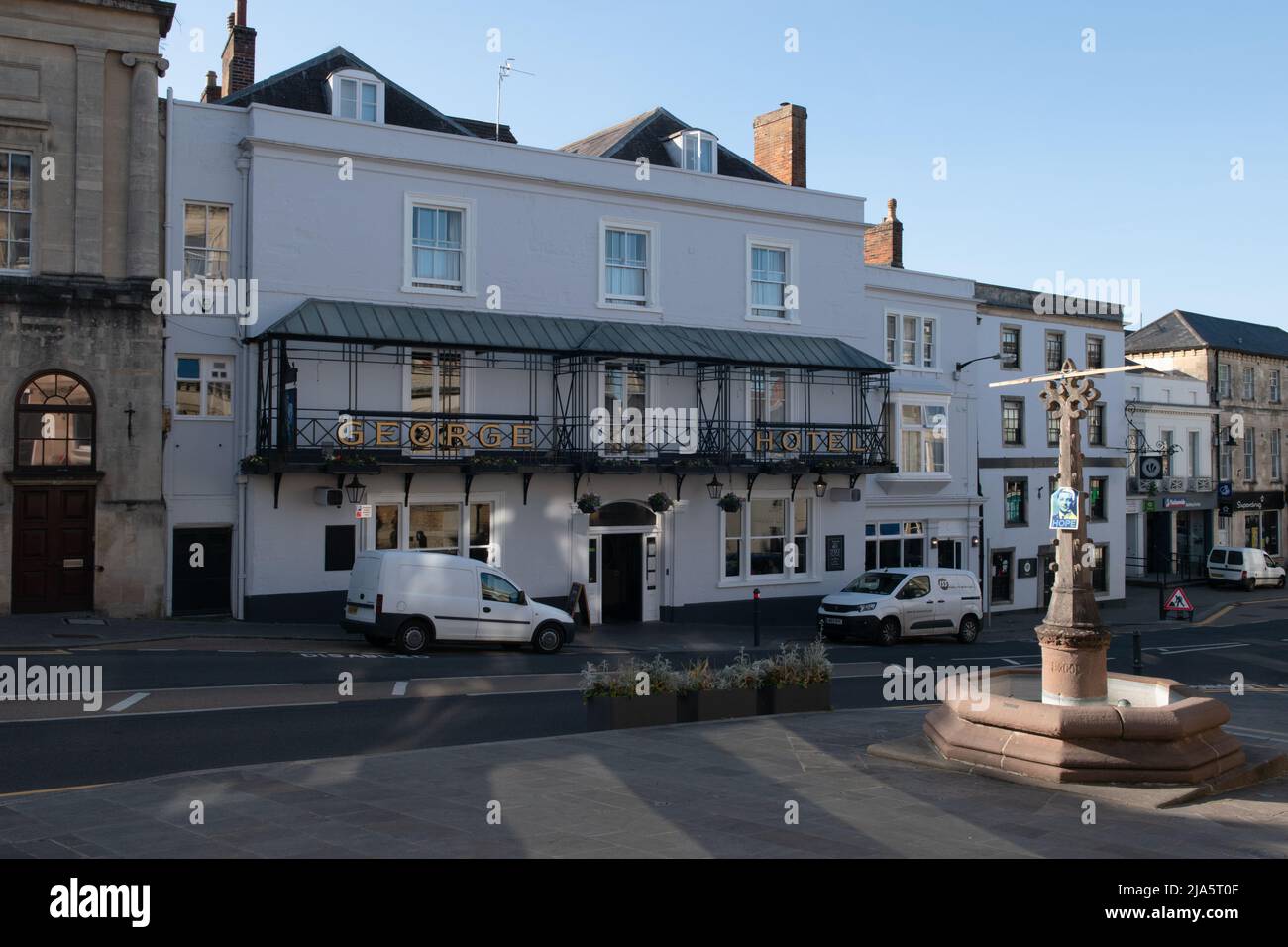 The George Hotel, Frome town centre, Somerset, England, UK Stock Photo