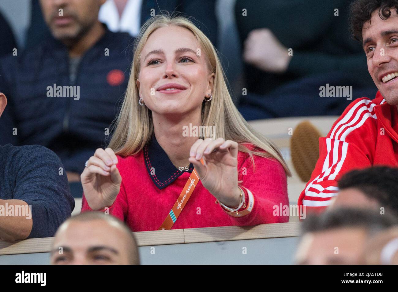 Paris, France. 27th May 2022. Ivana Nedved, Sebastian Korda's girlfriend in the stands during French Open Roland Garros 2022 on May 27, 2022 in Paris, France. Photo by Nasser Berzane/ABACAPRESS.COM Credit: Abaca Press/Alamy Live News Stock Photo