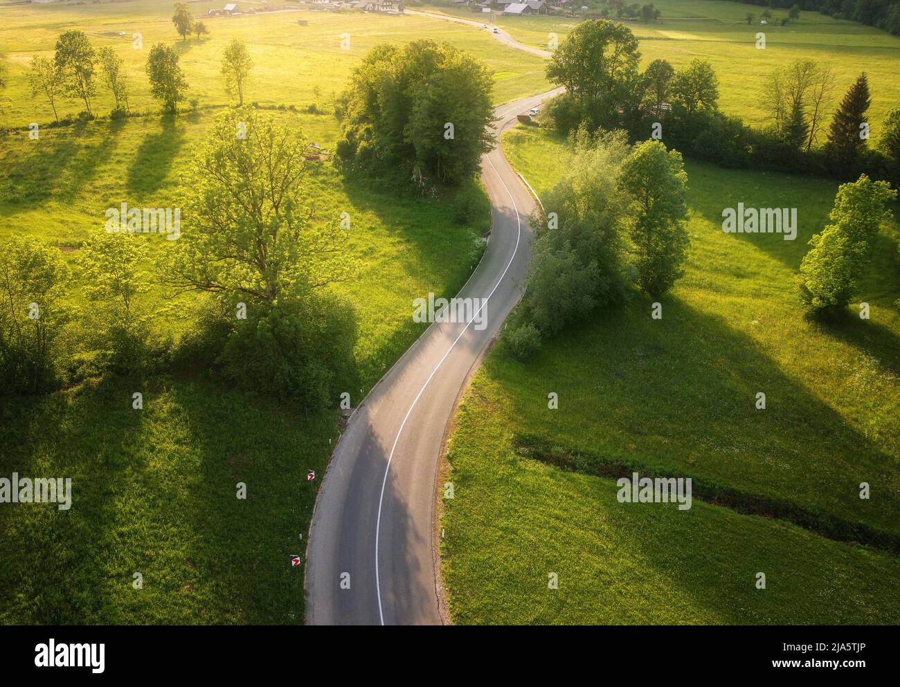 Aerial view meadows green grass hi-res stock photography and images - Alamy