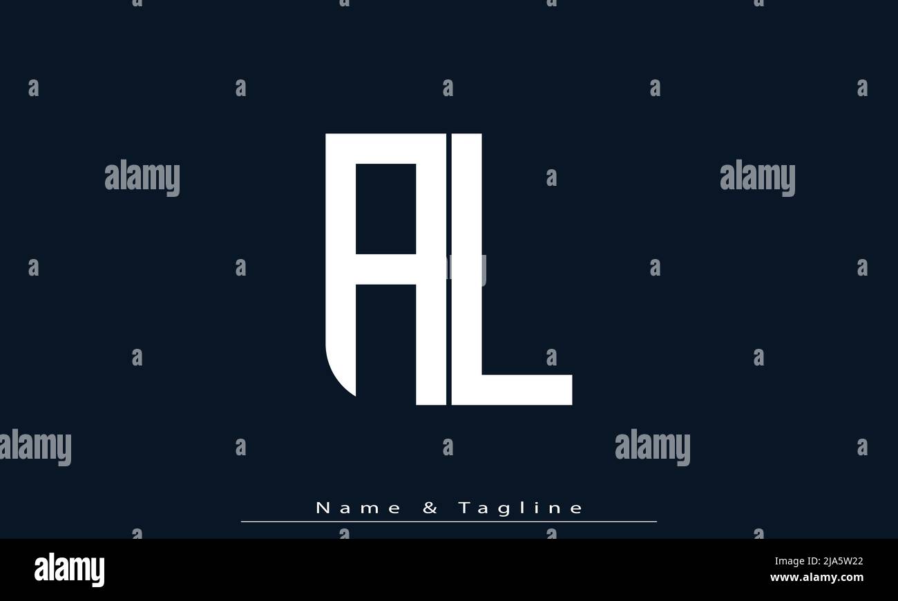 Alphabet letters Initials Monogram logo AL, LA Stock Vector
