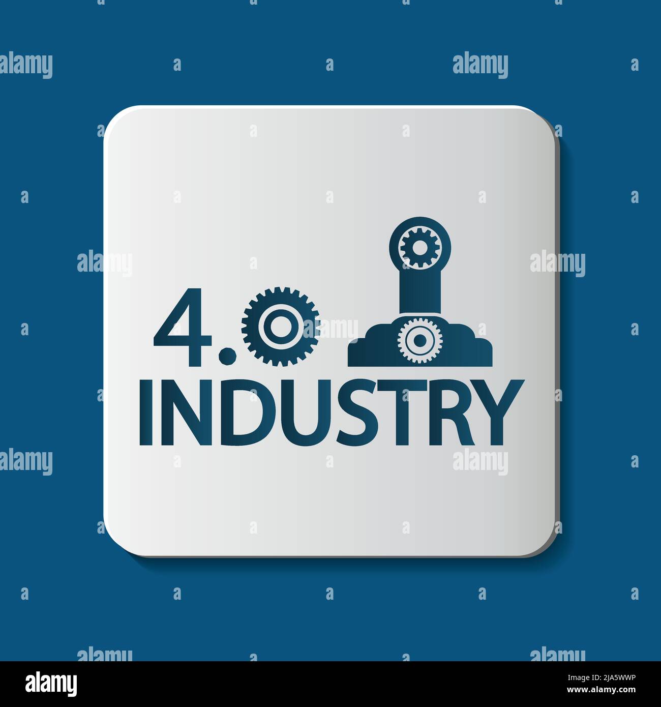 Industry 4.0 icon,Technology concept.vector illustration Stock Vector