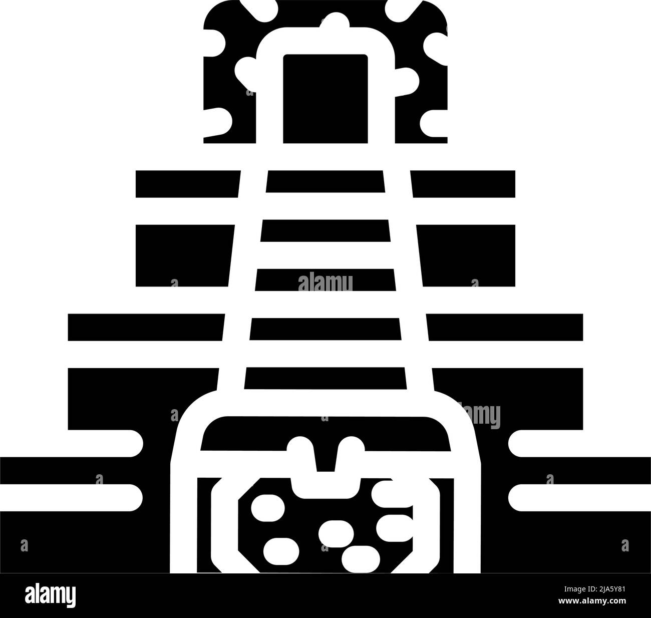 treasures of incas glyph icon vector illustration Stock Vector Image ...