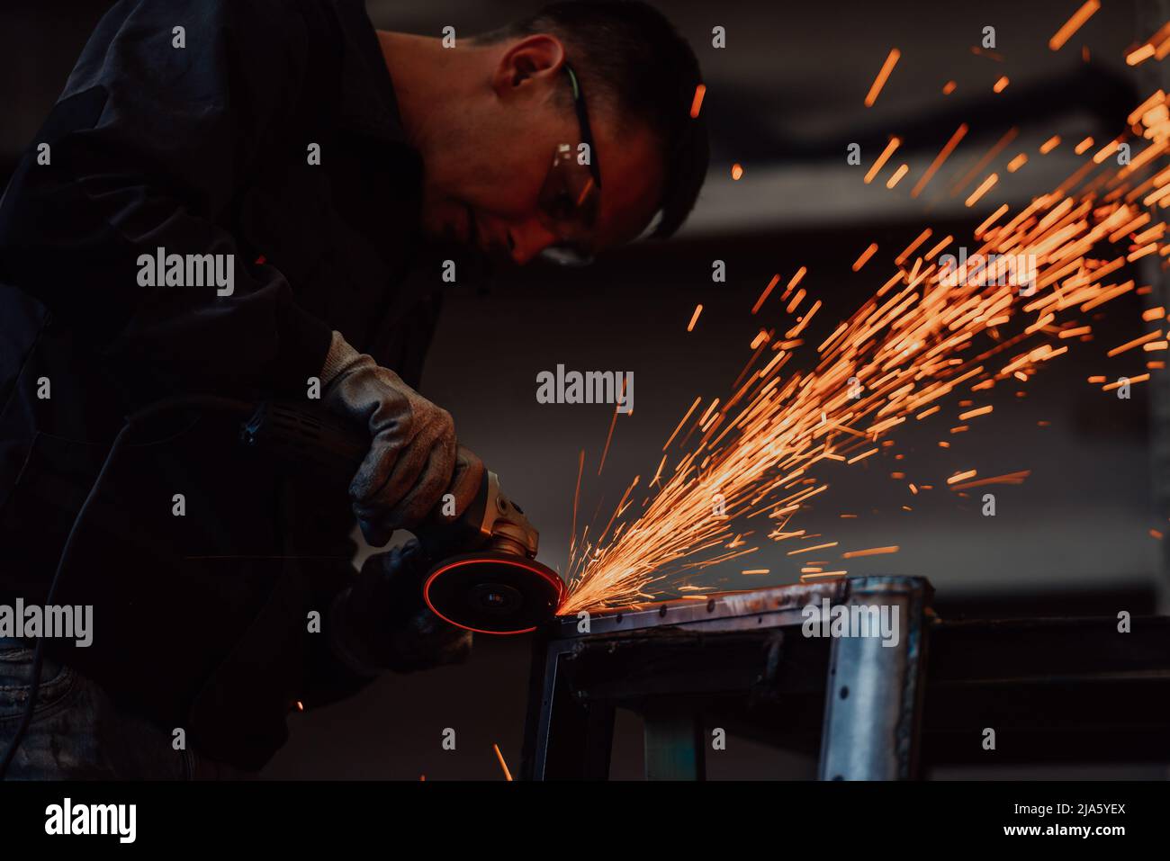 Heavy Industry Engineering Factory Interior with Industrial Worker