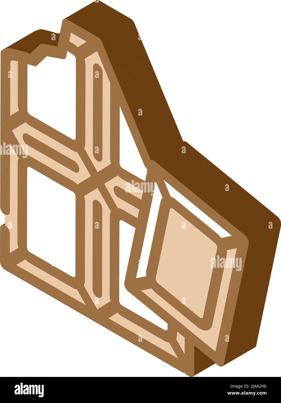 piece chocolate isometric icon vector illustration Stock Vector Image ...