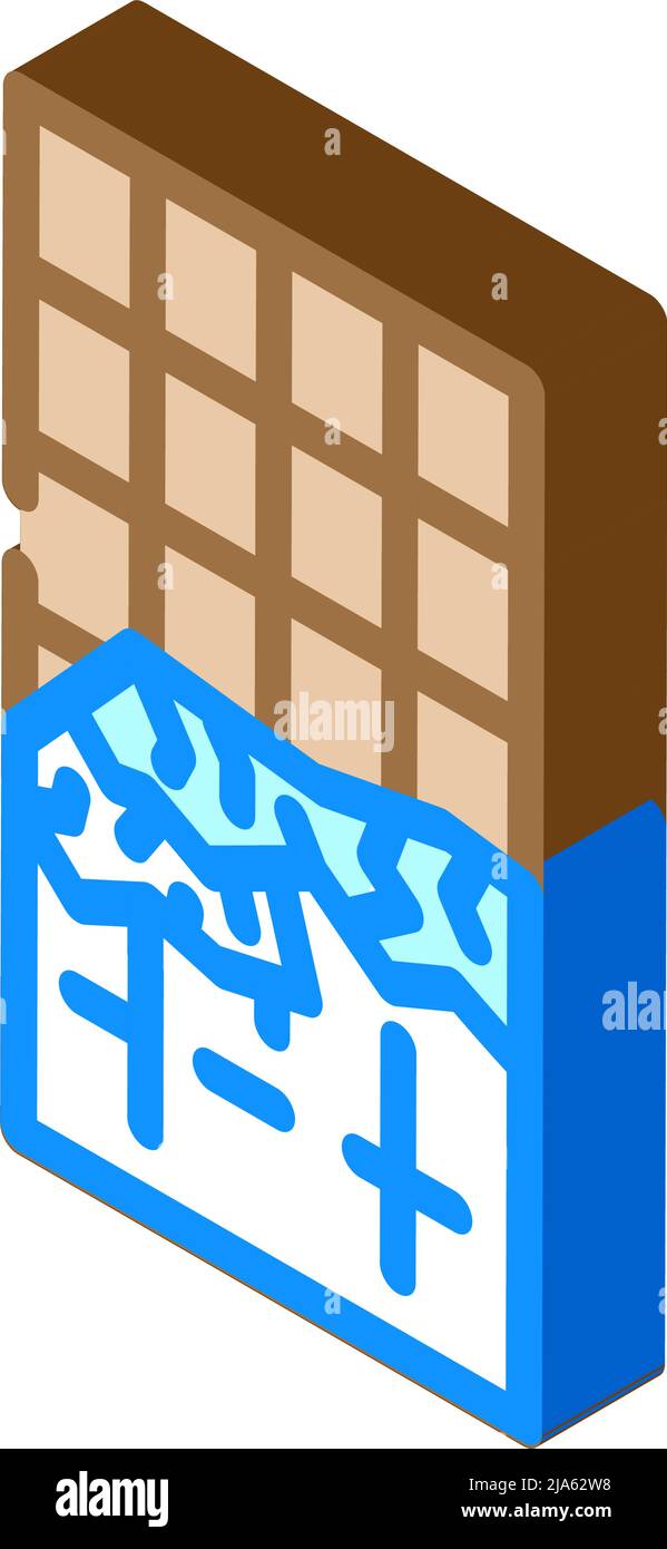 bar chocolate isometric icon vector illustration Stock Vector Image ...