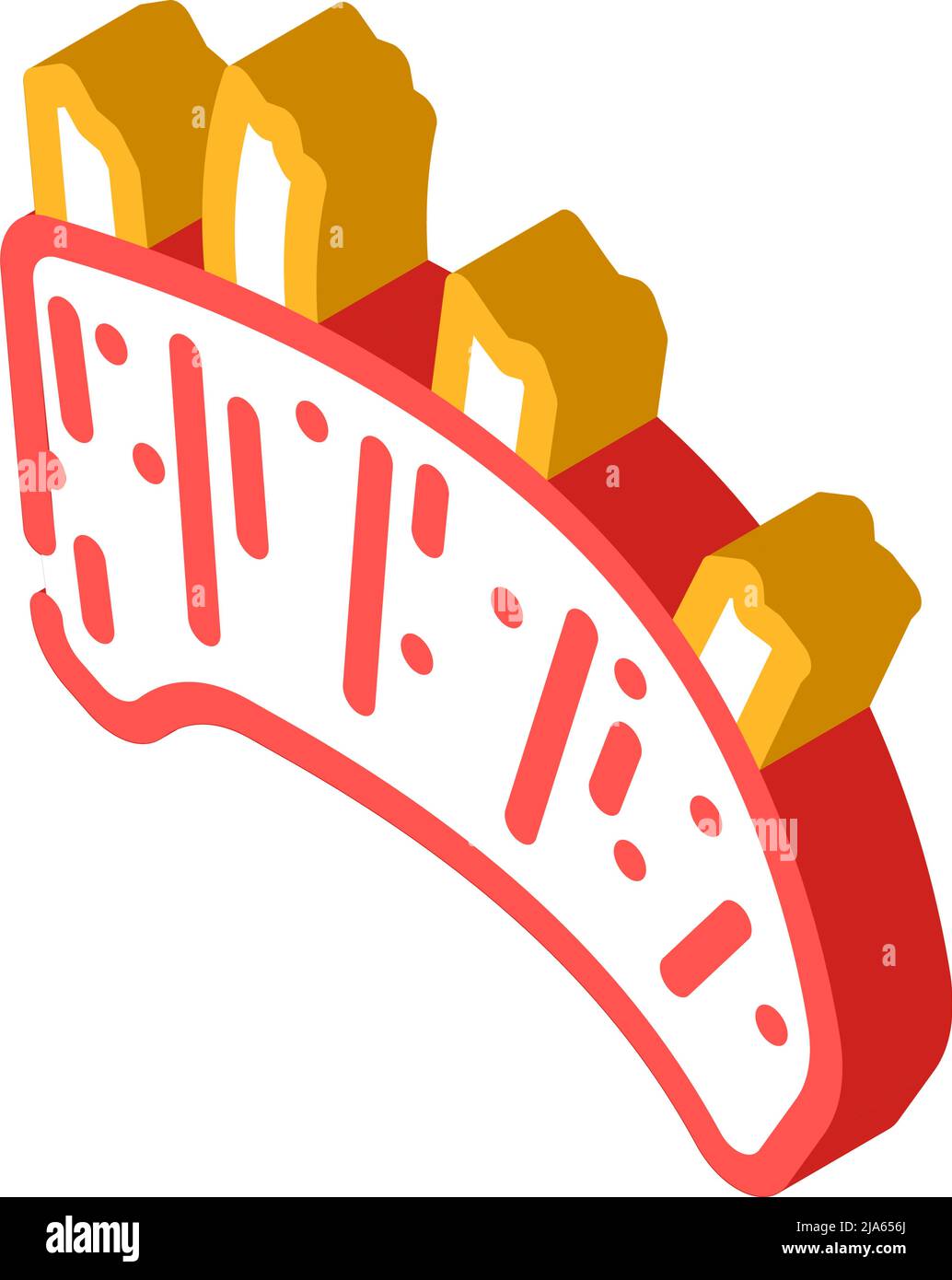 meat cube isometric icon vector illustration Stock Vector Image & Art ...