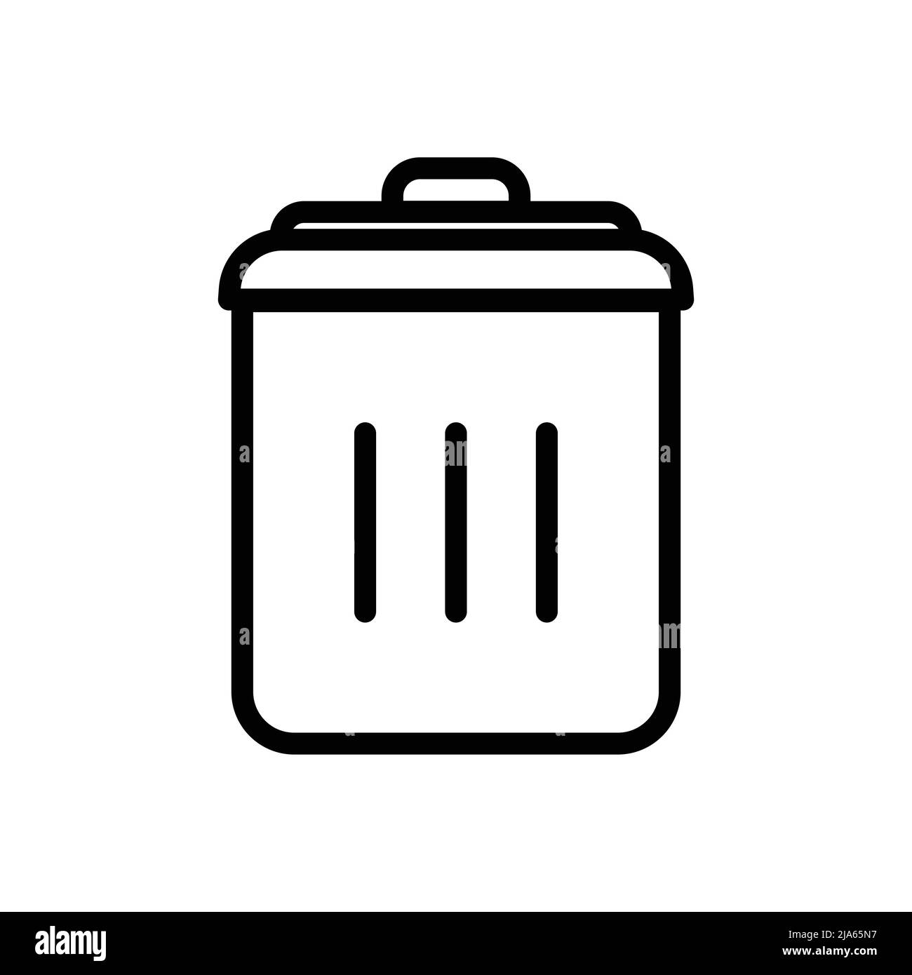 Trash can icon vector. Cleanliness, Throw garbage in its place, environmental cleanliness, healthy environment. line icon style. Simple design illustr Stock Vector