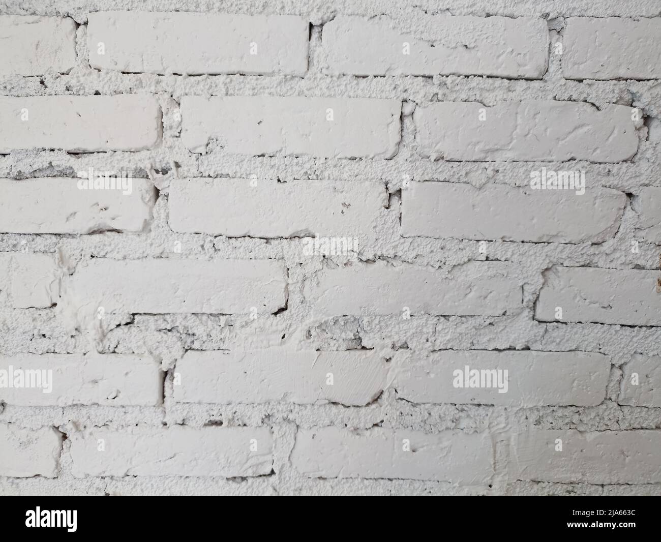 white brick wall texture background backdrop surface Stock Photo