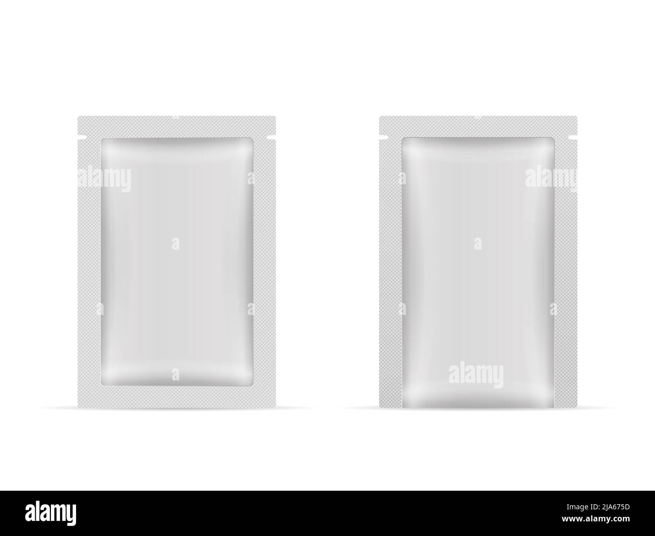 Sachet set on a white background. Vector illustration Stock Photo - Alamy