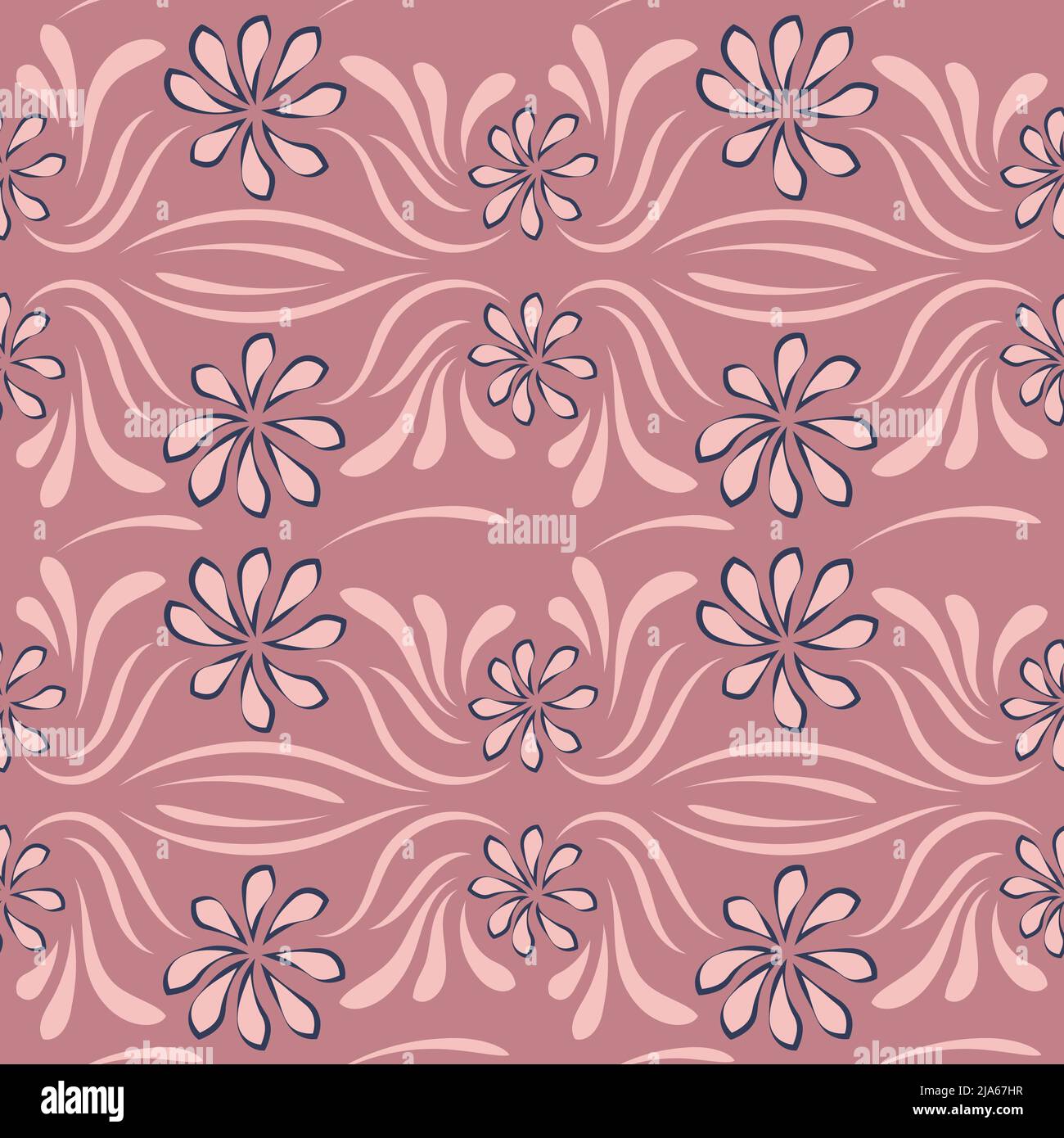 Folk flowers print Floral pattern Ethnic art Stock Vector Image & Art ...
