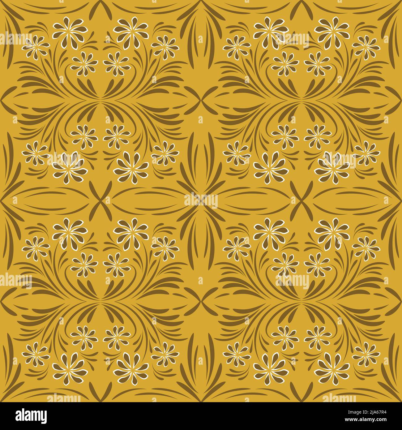 Folk flowers print Floral pattern Ethnic art Stock Vector Image & Art ...