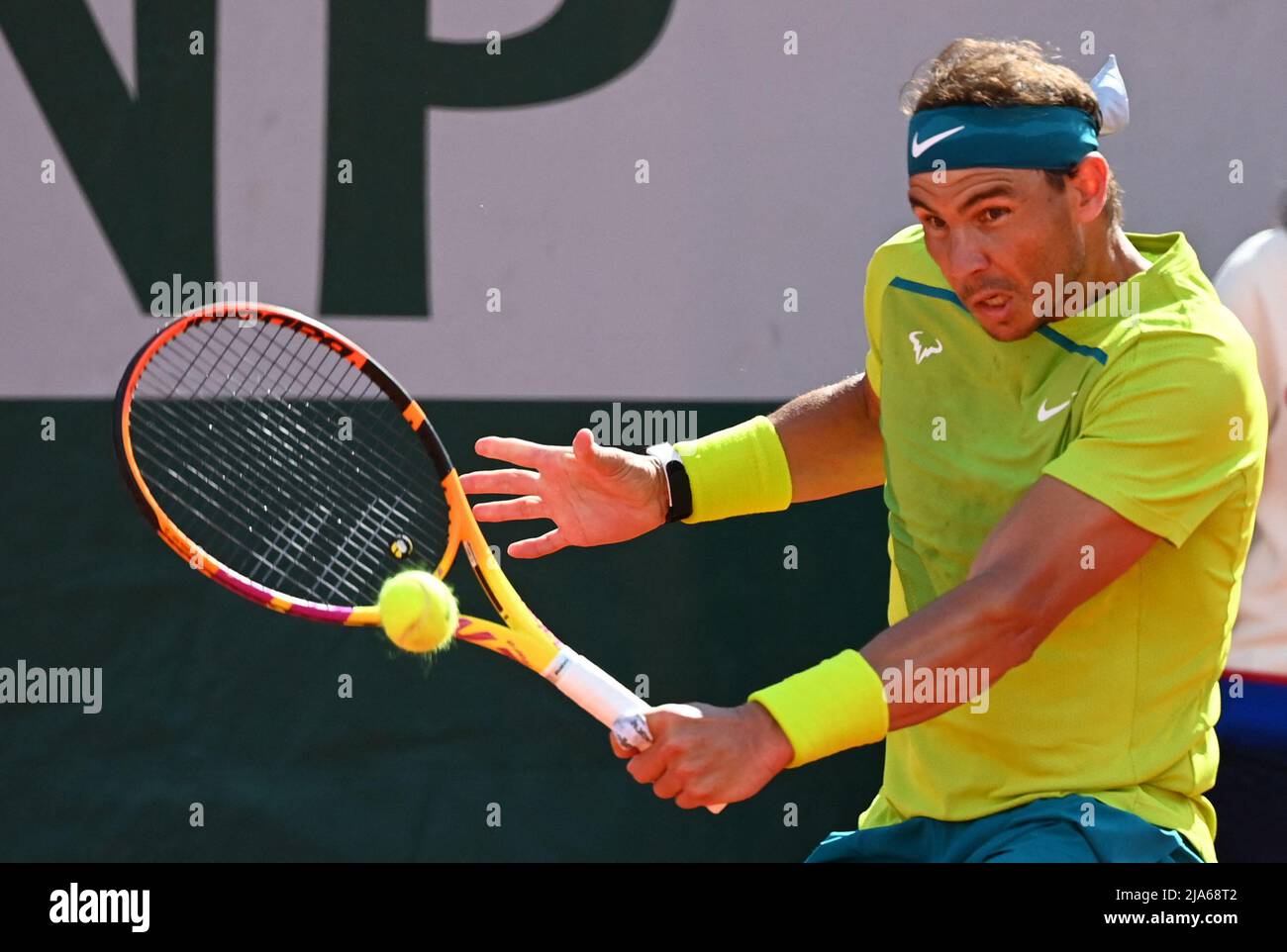 Rafael Nadal plays his third round during the French Open Tennis at Roland  Garros arena on May 27, 2022 in Paris, France. Photo by Christian  Liewig/ABACAPRESS.COM Stock Photo - Alamy