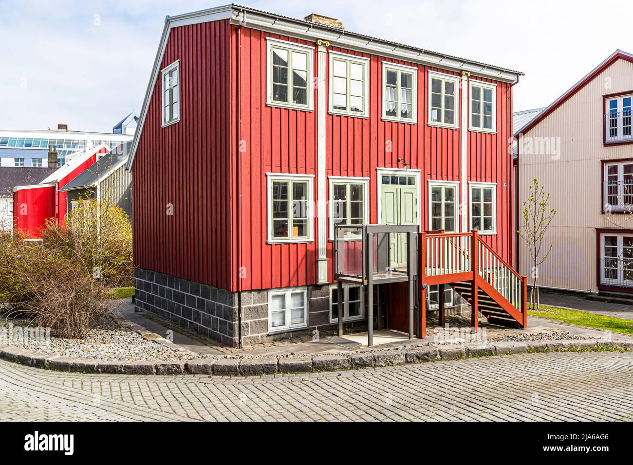 House in the harbor area of Reykjyvik, Iceland Stock Photo