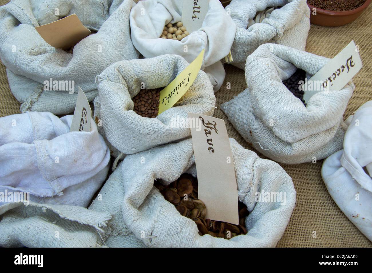 Aroma and flavors in Medieval market Stock Photo Alamy