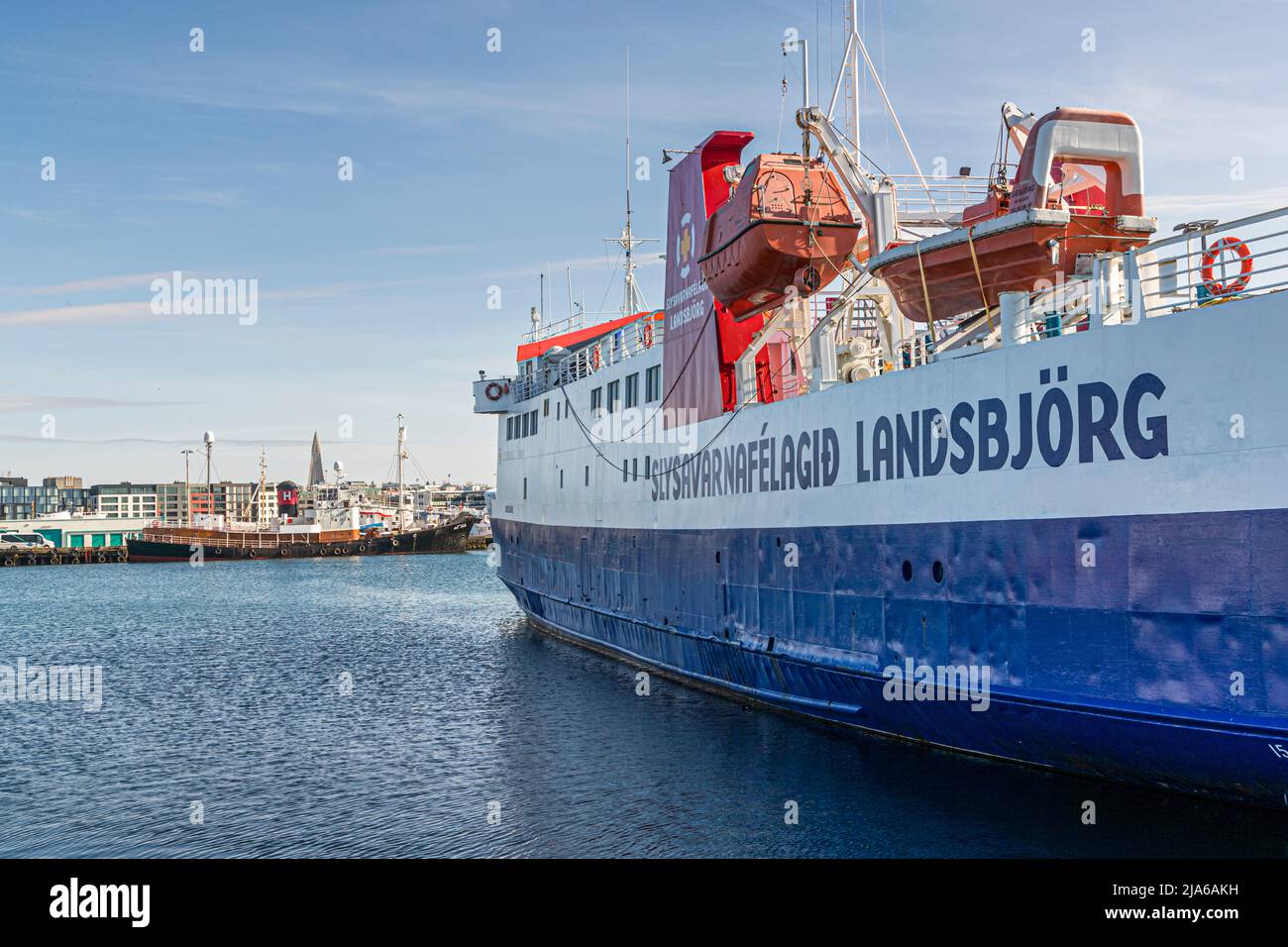 In the port of Reykjavik, Iceland Stock Photo